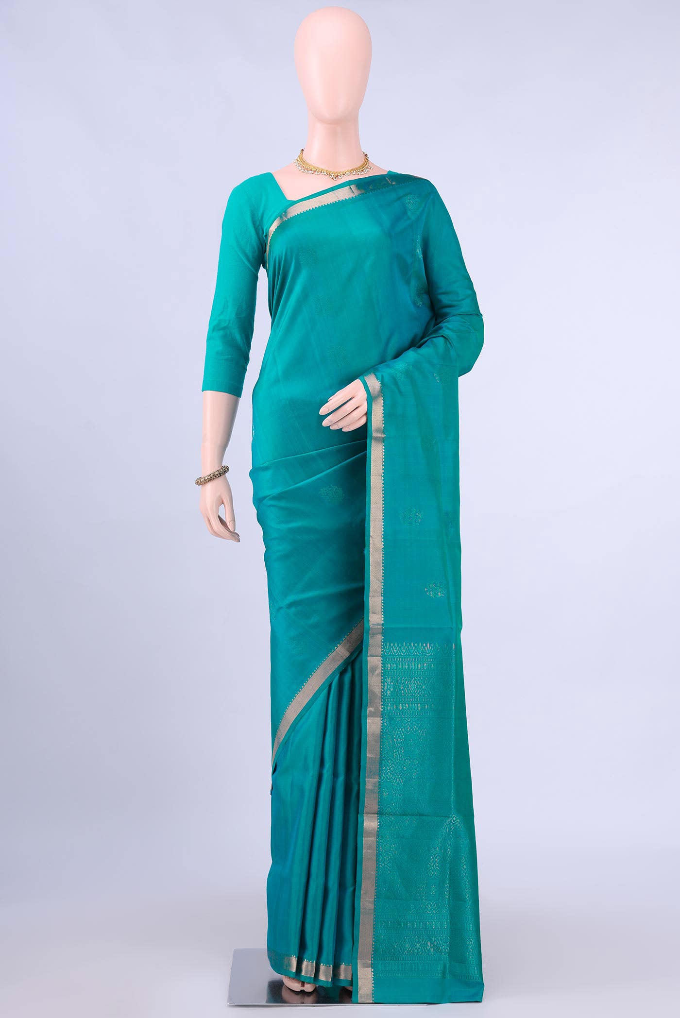 Sea Green Soft Silk Saree