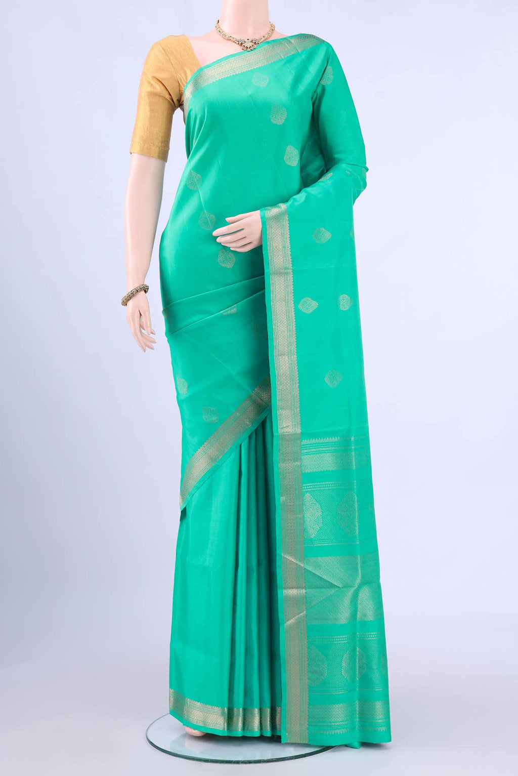 Turquoise Soft Silk Saree