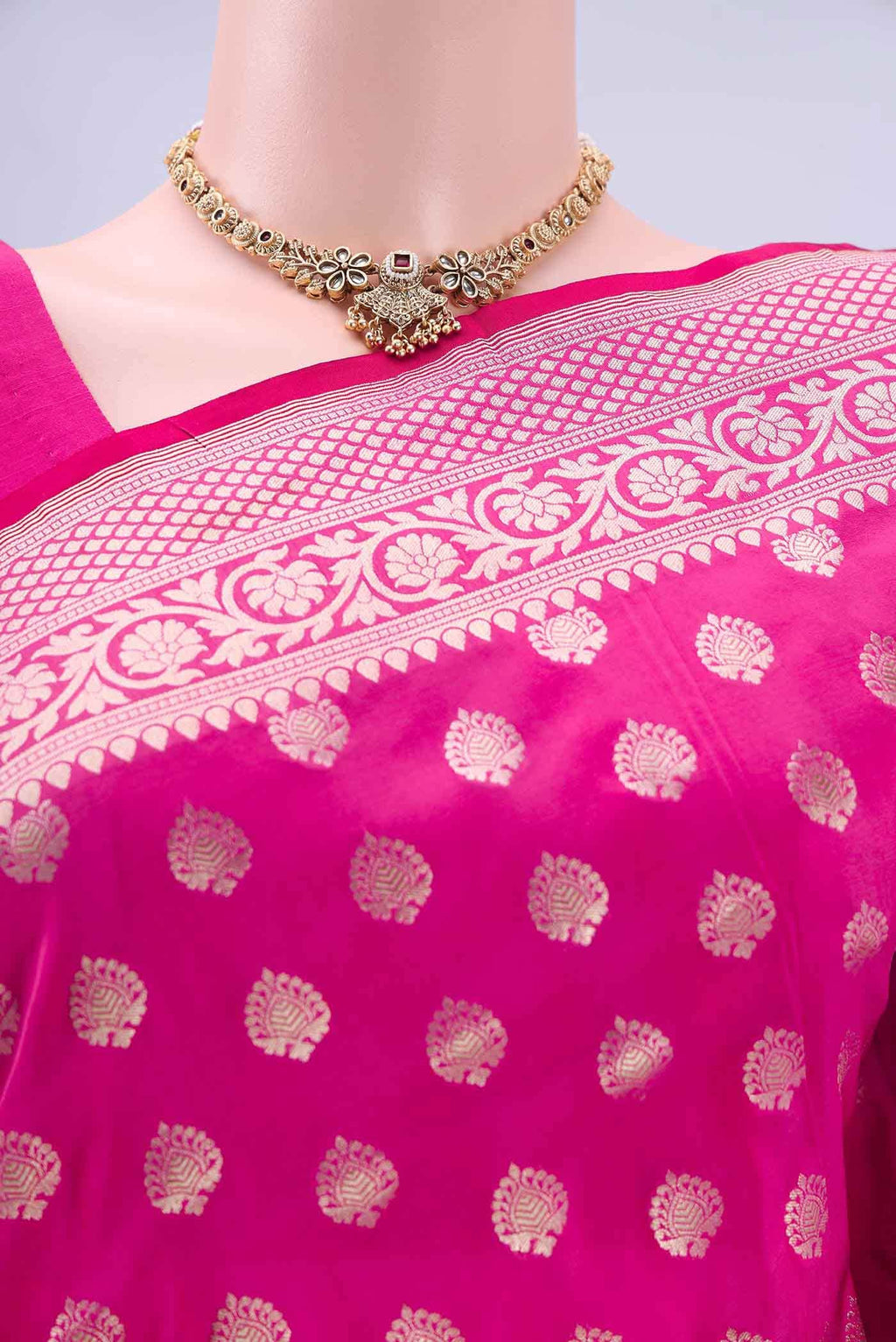 Pink Banarasi Saree