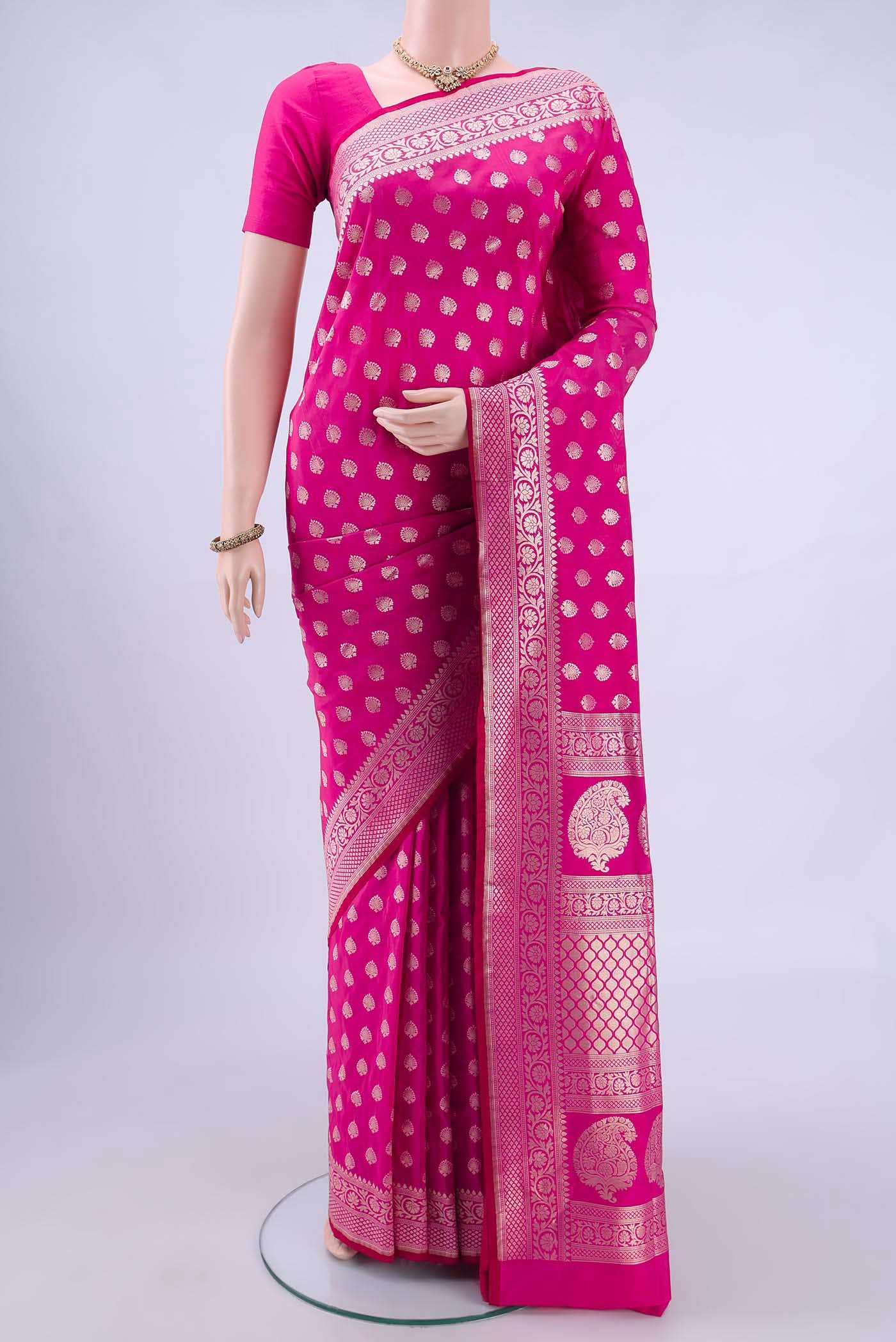 Pink Banarasi Saree