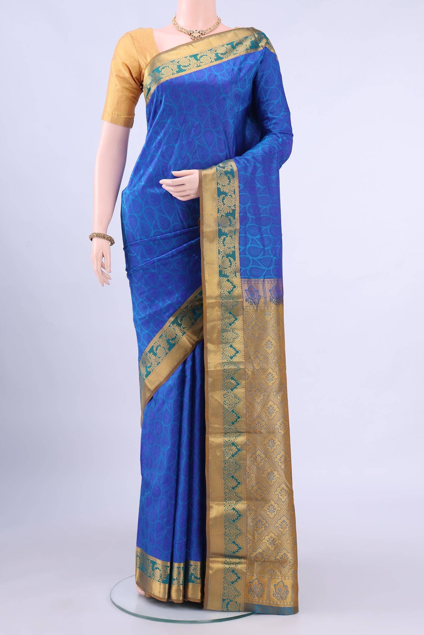 Blue Nangavalli Silk [ Salem ] Saree