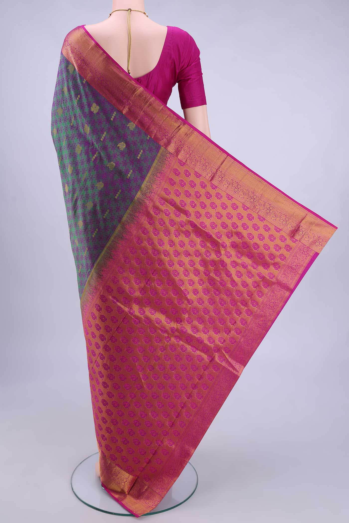 Light Green Dual Tone Nangavalli Silk [ Salem ] Saree