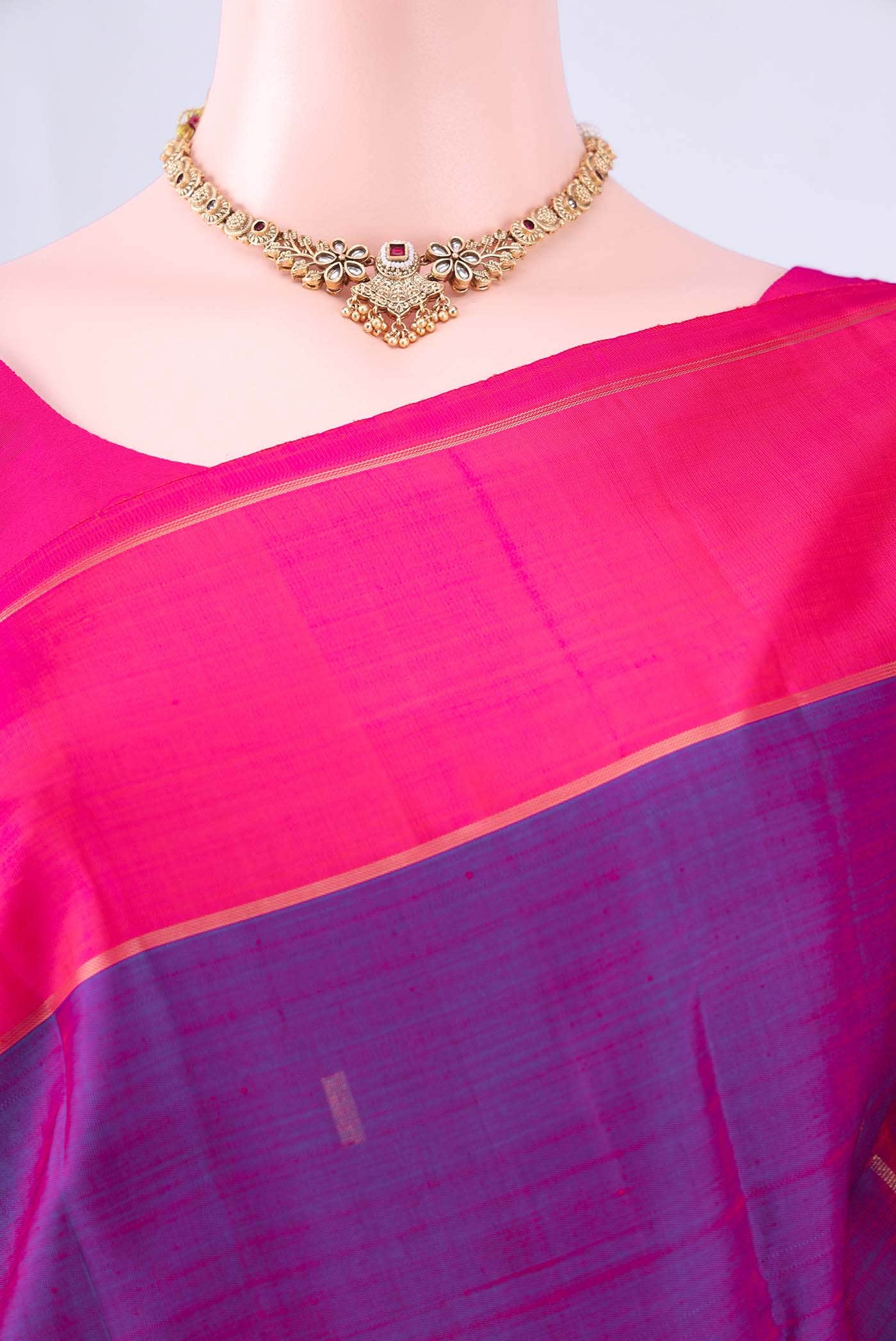 Purple Kanchipuram Silk Saree