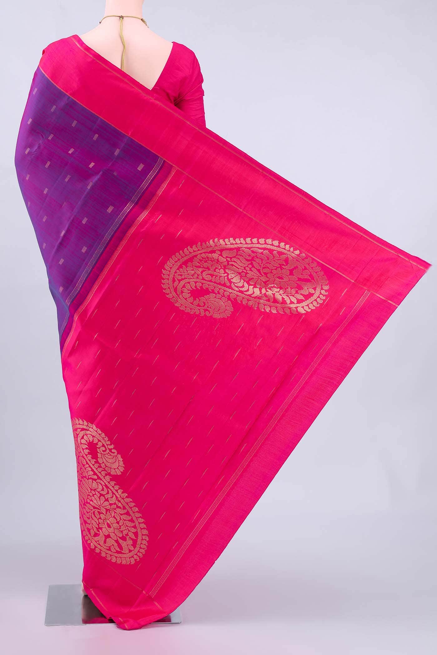 Purple Kanchipuram Silk Saree