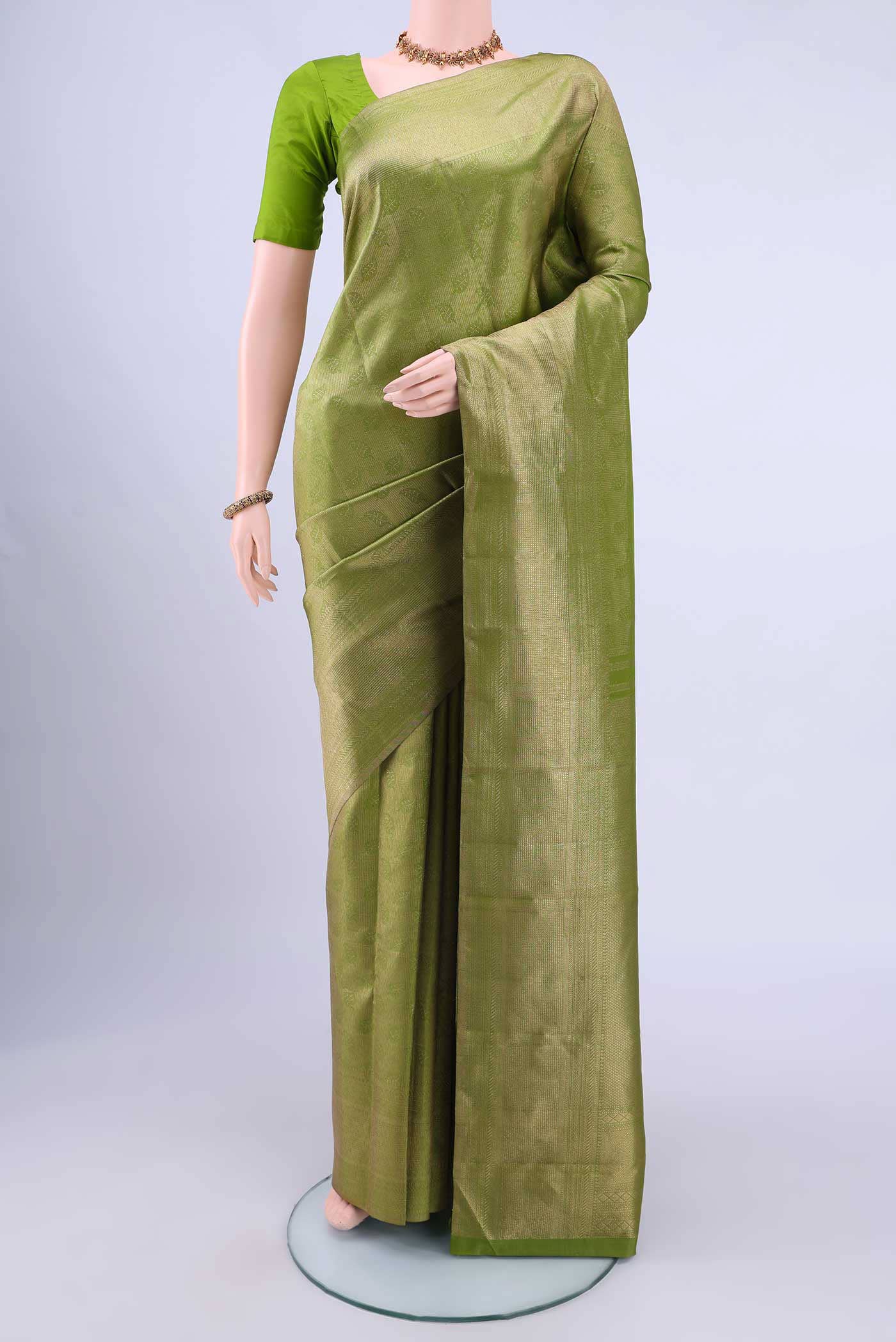Light Green Kanchipuram Saree
