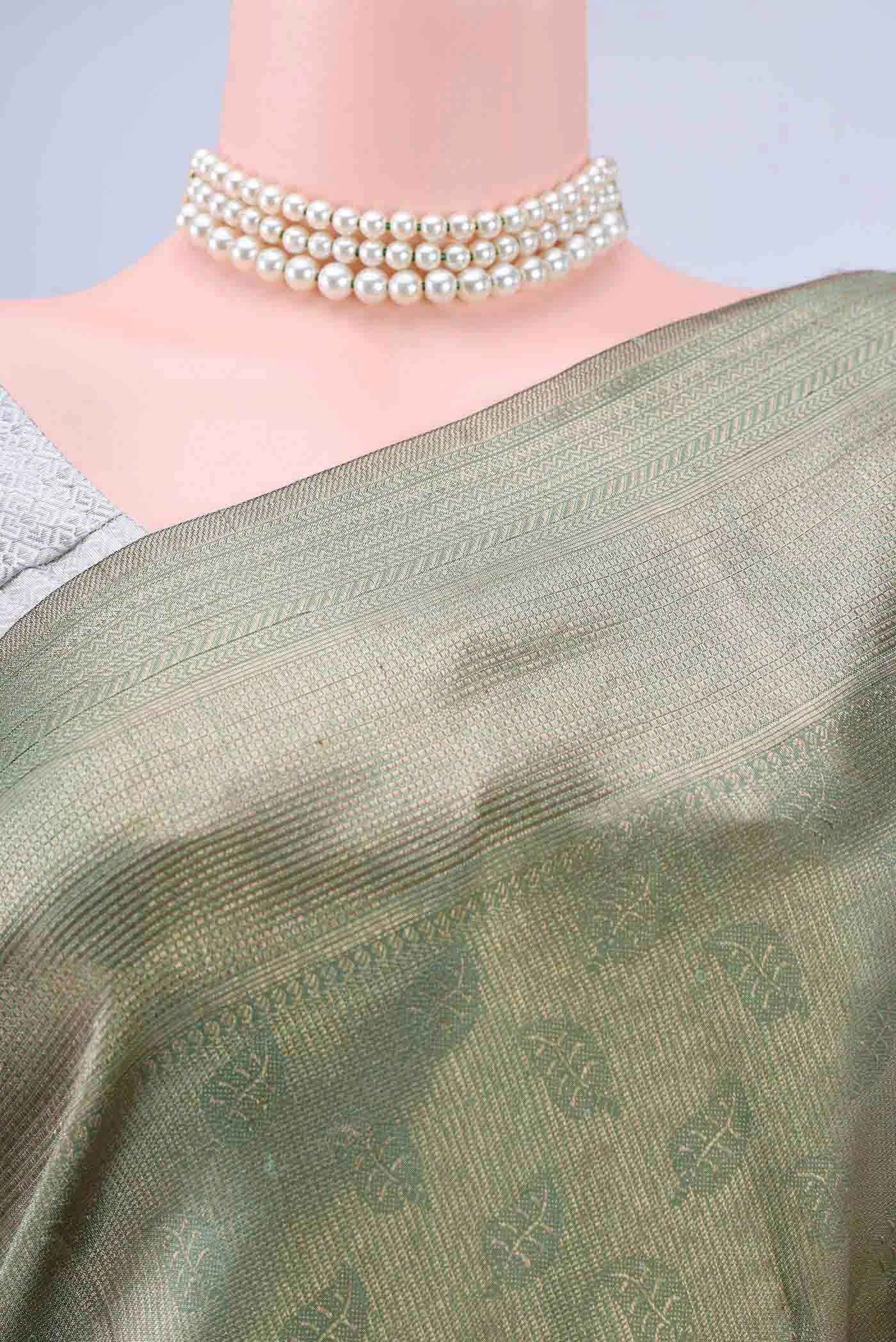 Pista Green Kanchipuram Saree