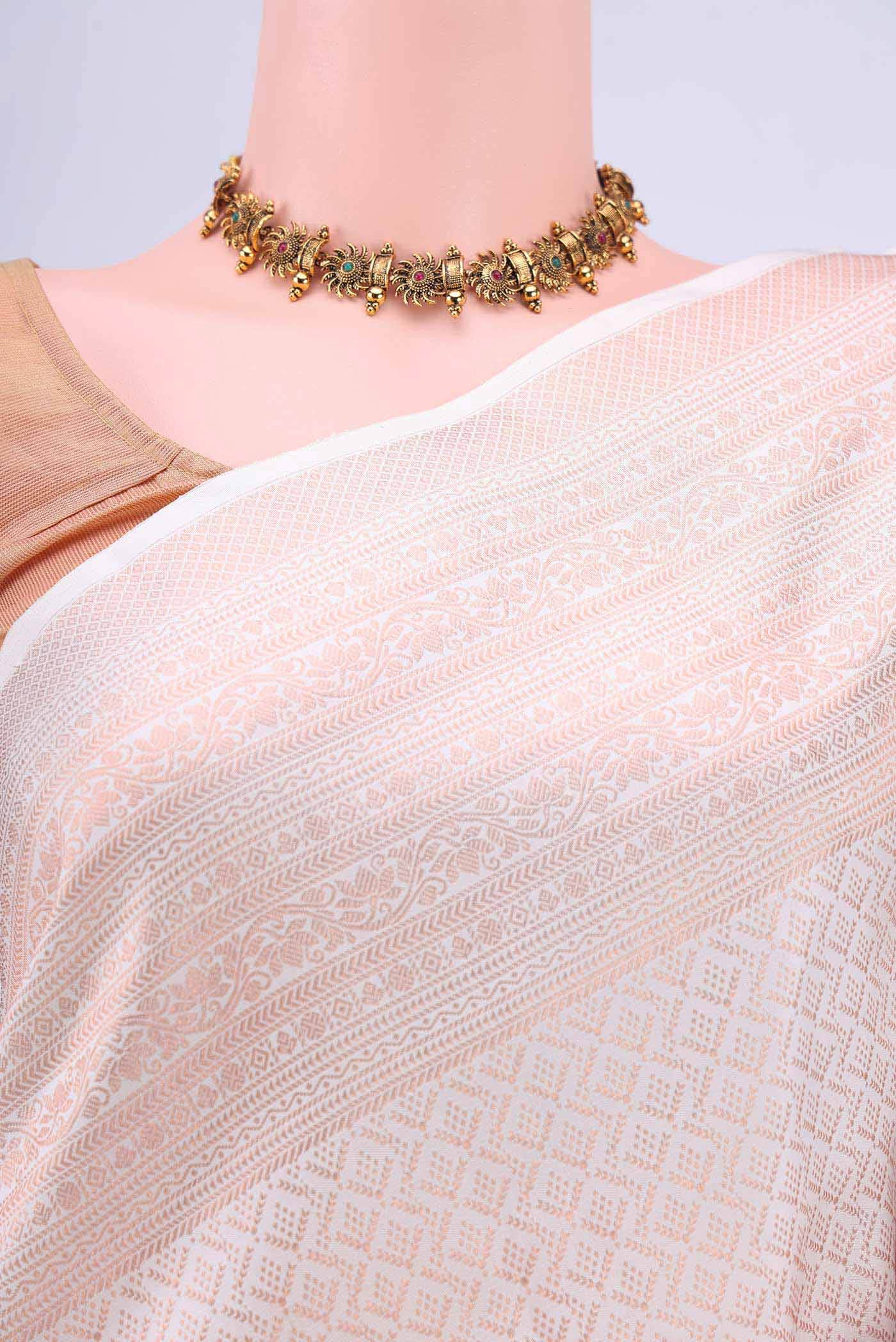 Off White Kanchipuram Saree