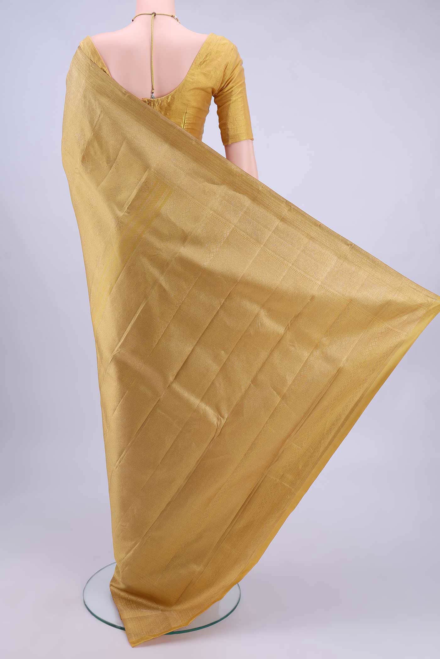 Golden Kanchipuram Saree