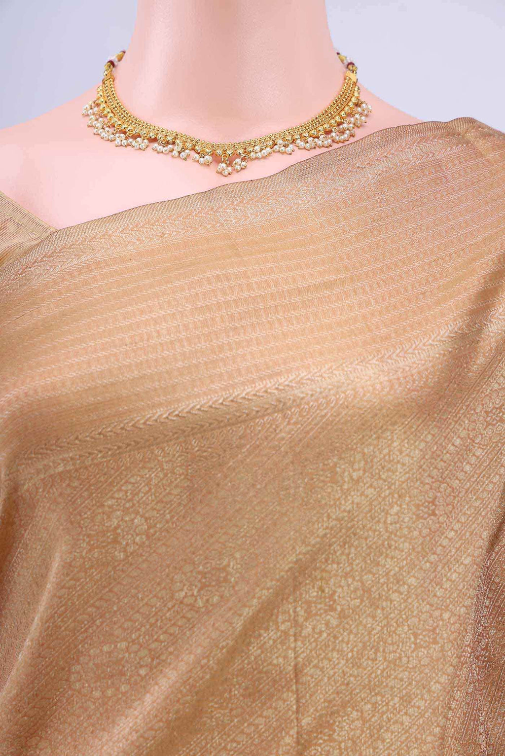 Peach Kanchipuram Saree