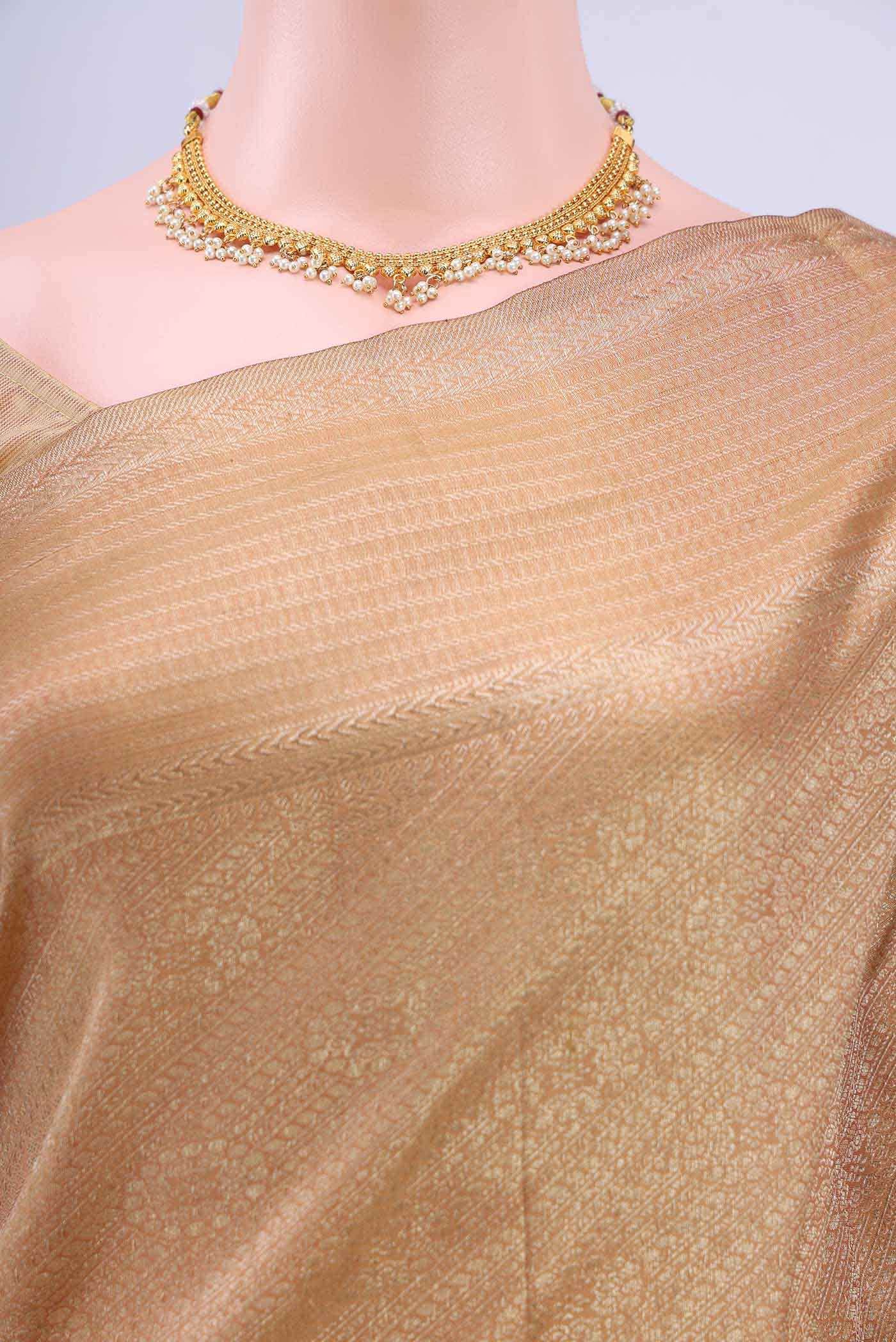 Peach Kanchipuram Saree