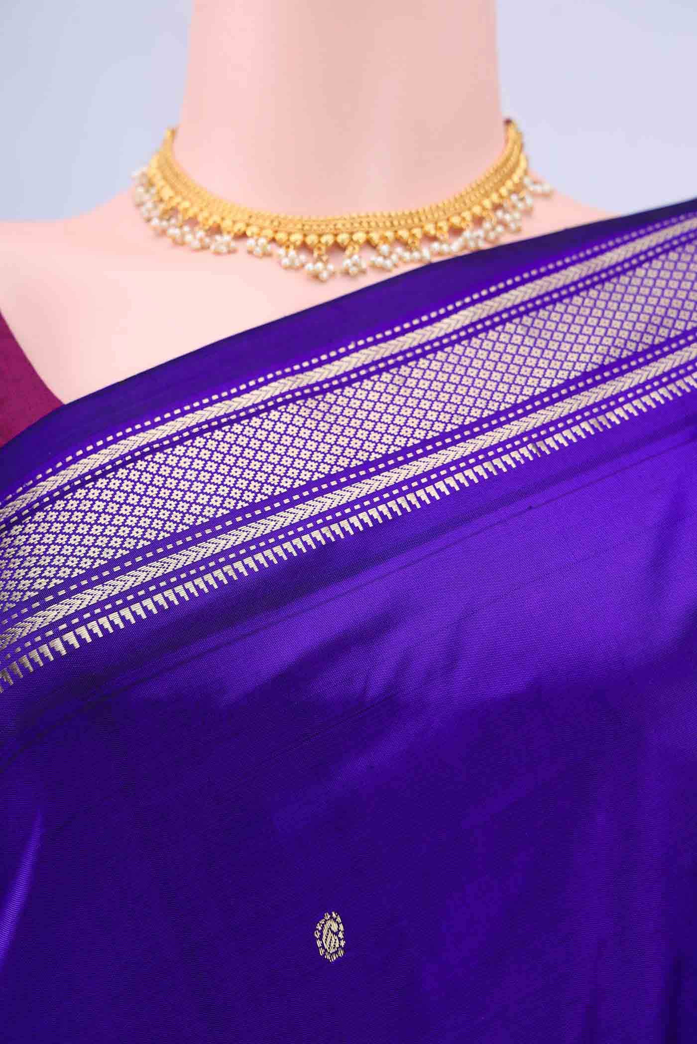 Purple Paithani Silk Saree