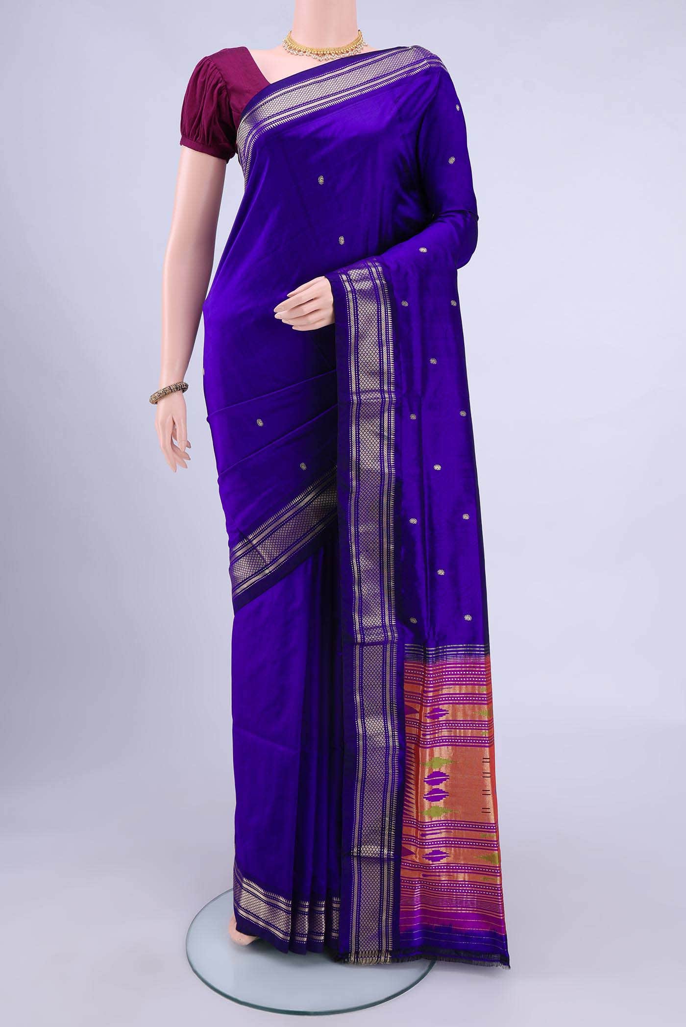 Purple Paithani Silk Saree