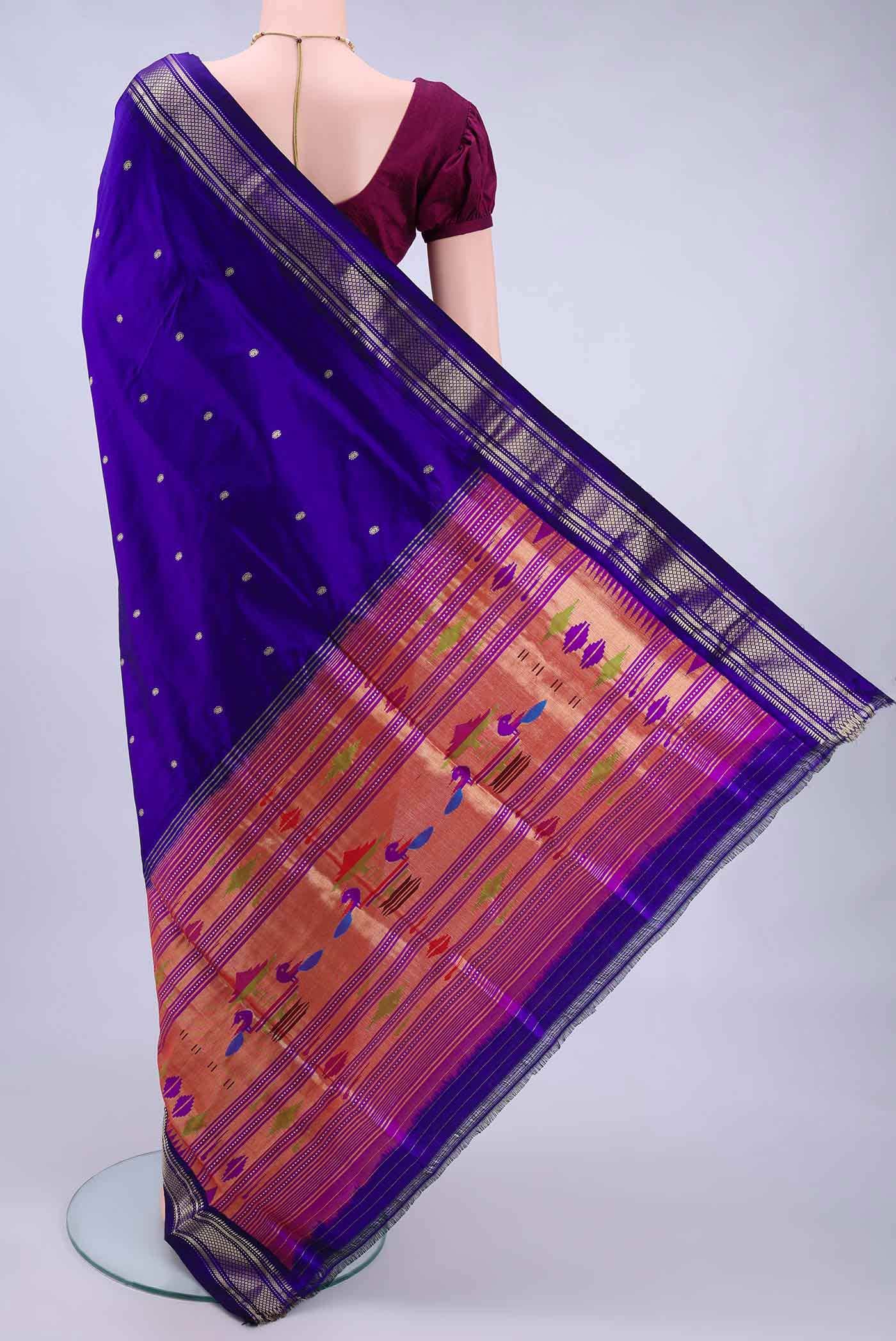 Purple Paithani Silk Saree