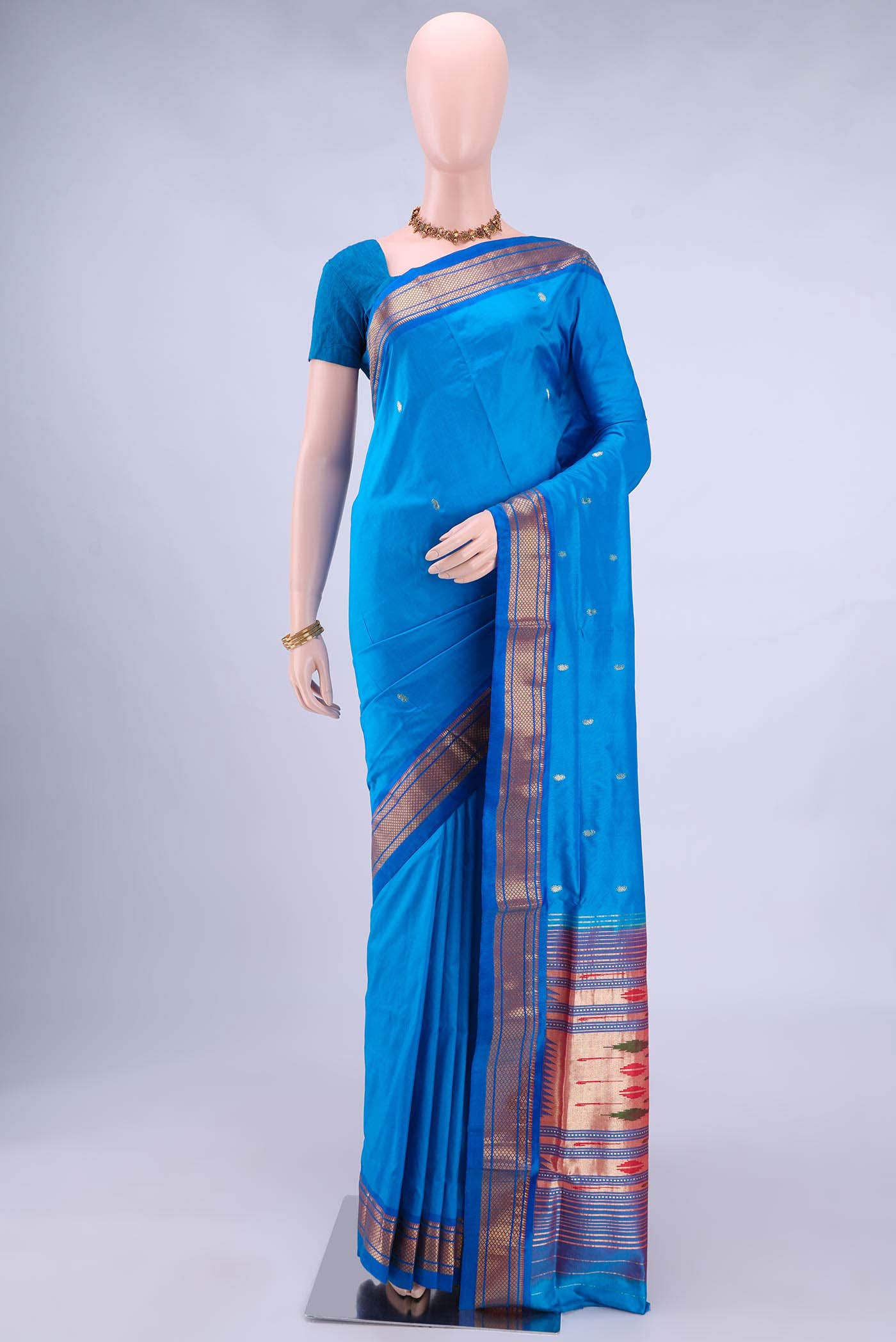 Blue Paithani Silk Saree