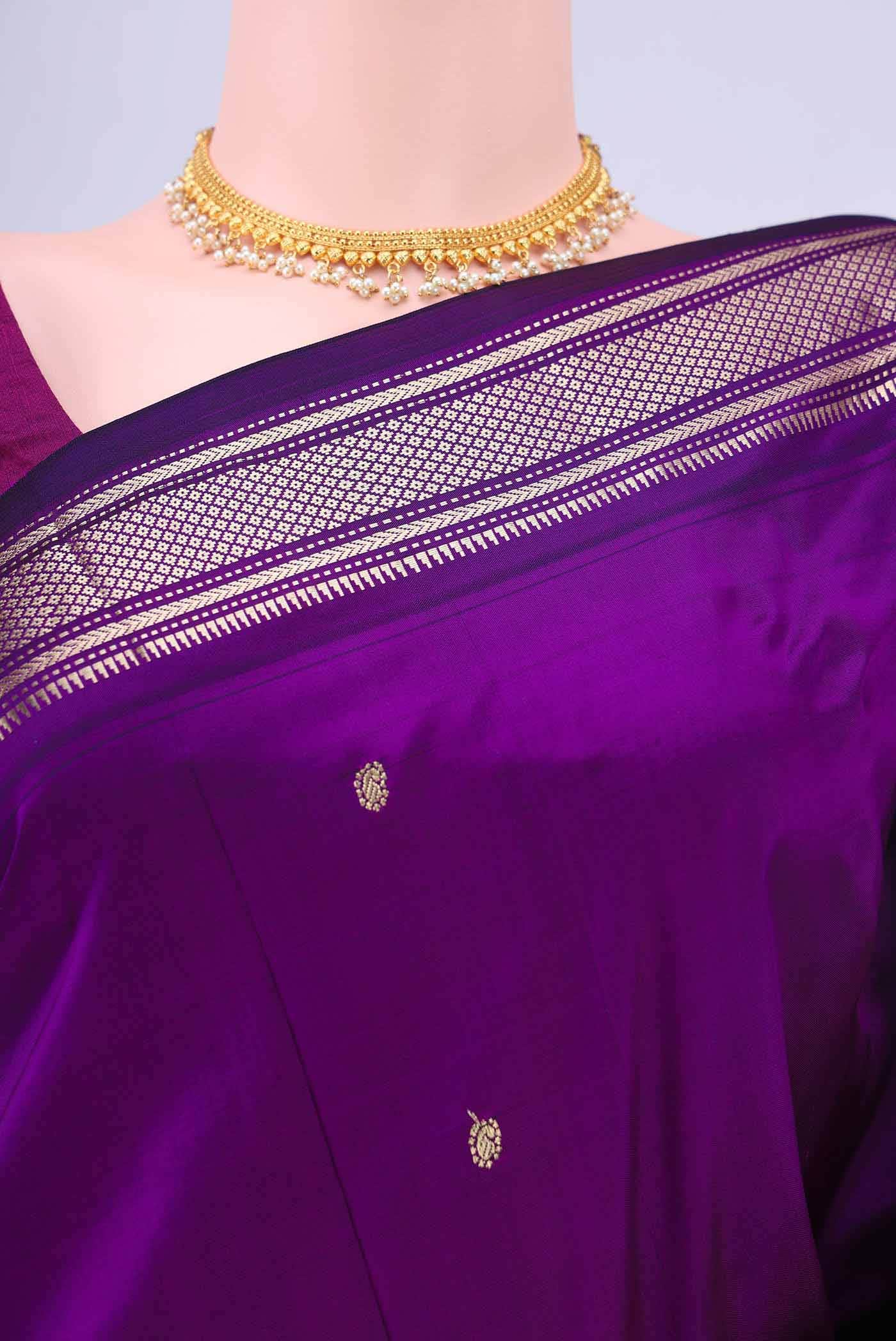Purple Paithani Silk Saree