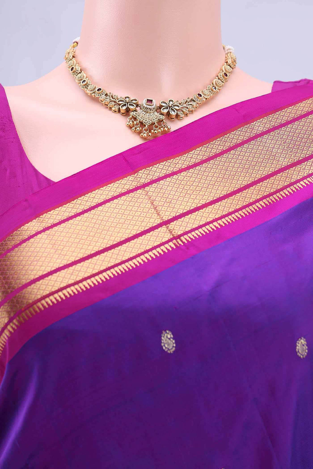 Magenta Paithani Silk Saree