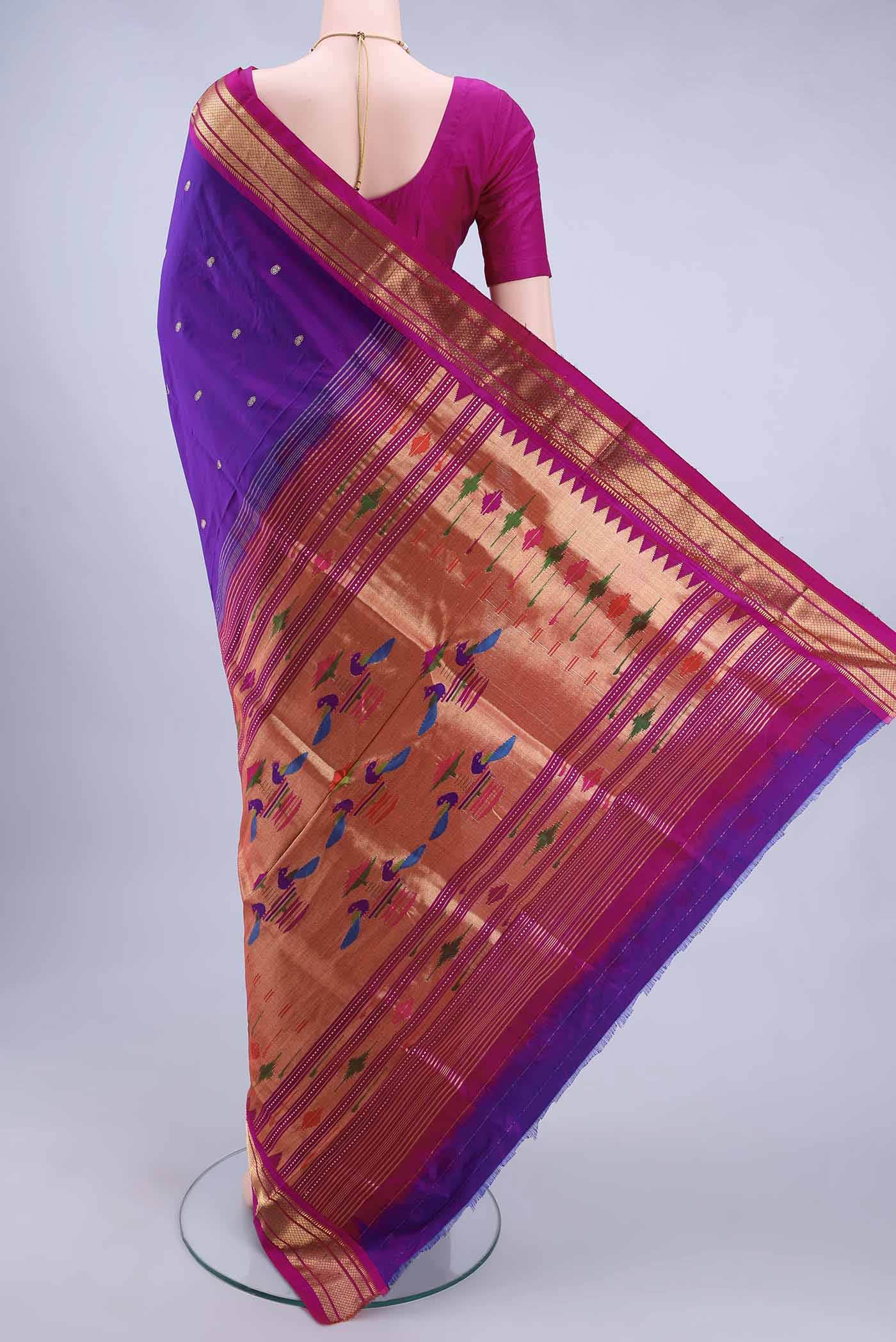 Magenta Paithani Silk Saree