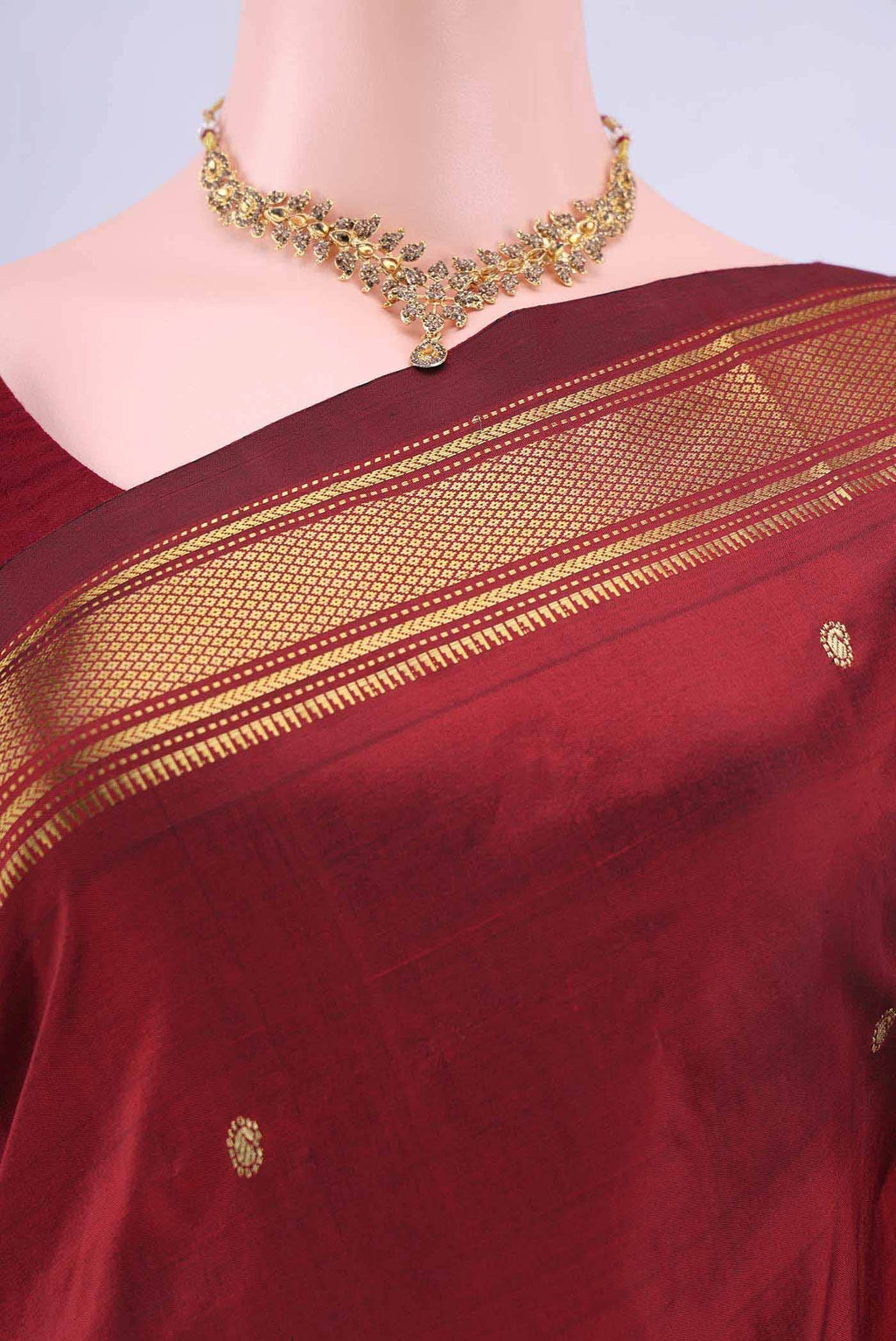 Maroon Paithani Silk Saree