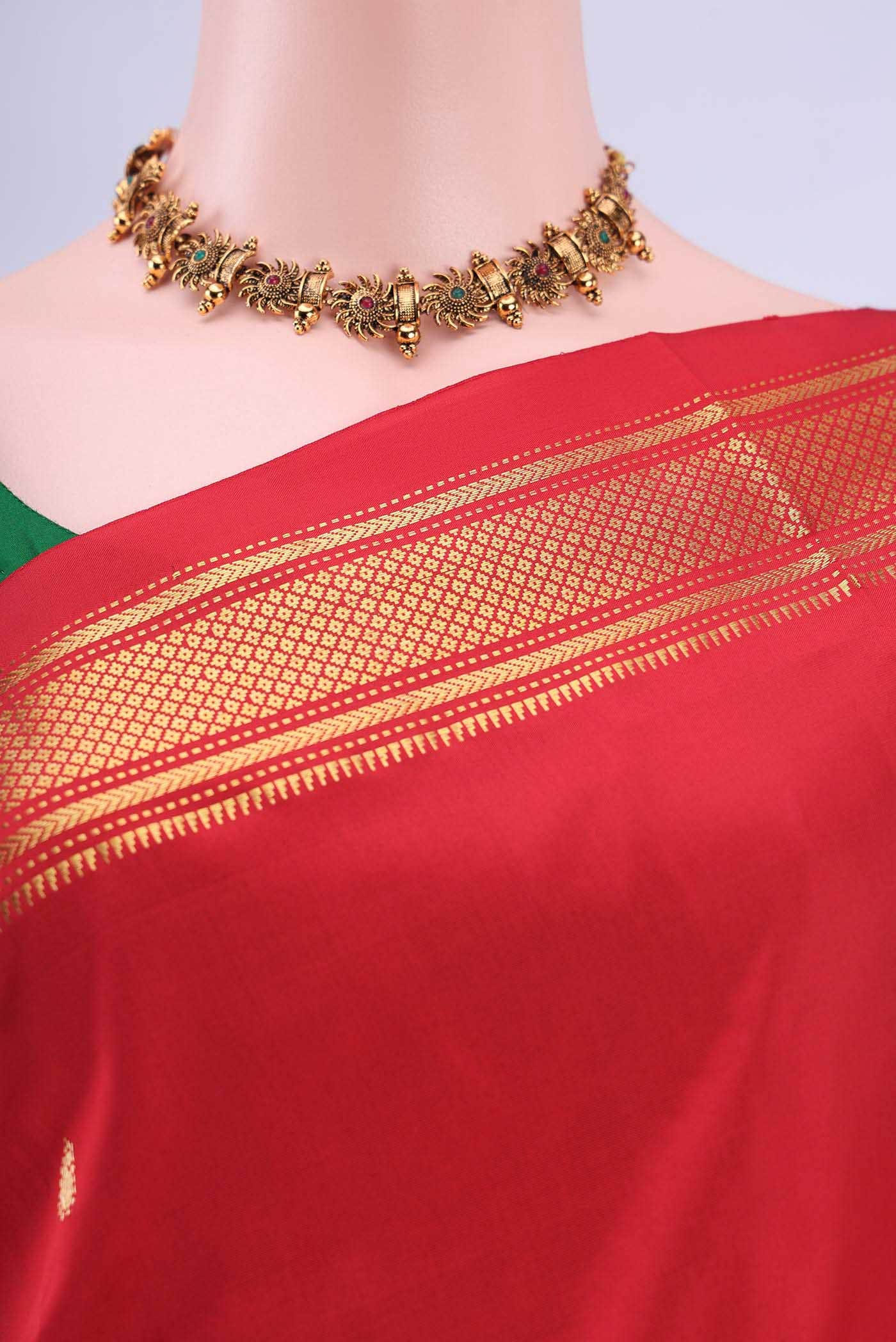 Imperial Red Paithani Silk Saree
