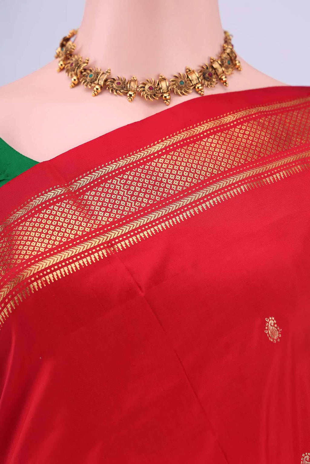 Imperial Red Paithani Silk Saree