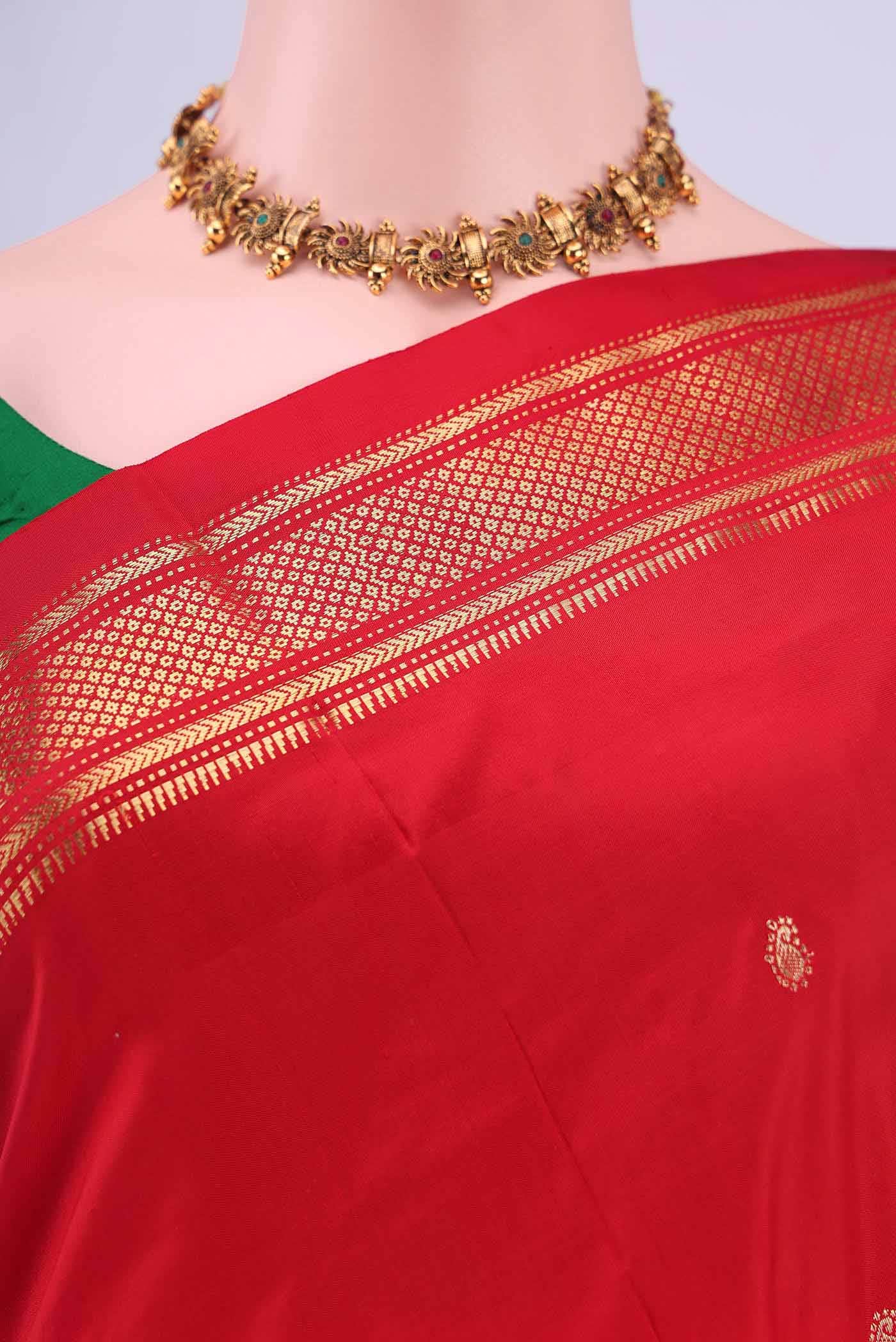 Imperial Red Paithani Silk Saree