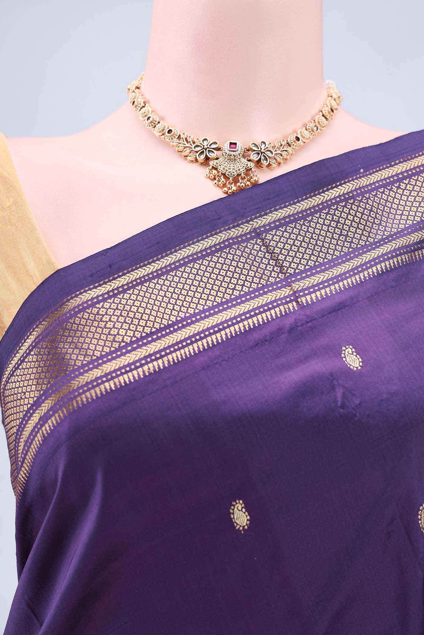 Purple Paithani Silk Saree