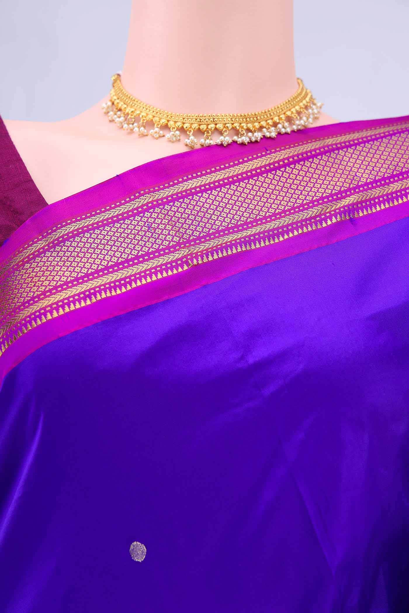 Purple Paithani Silk Saree