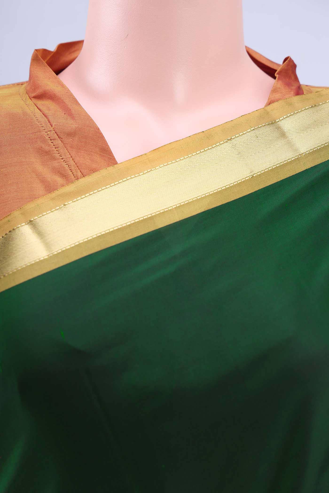 Bottle Green Bangalore Silk Saree