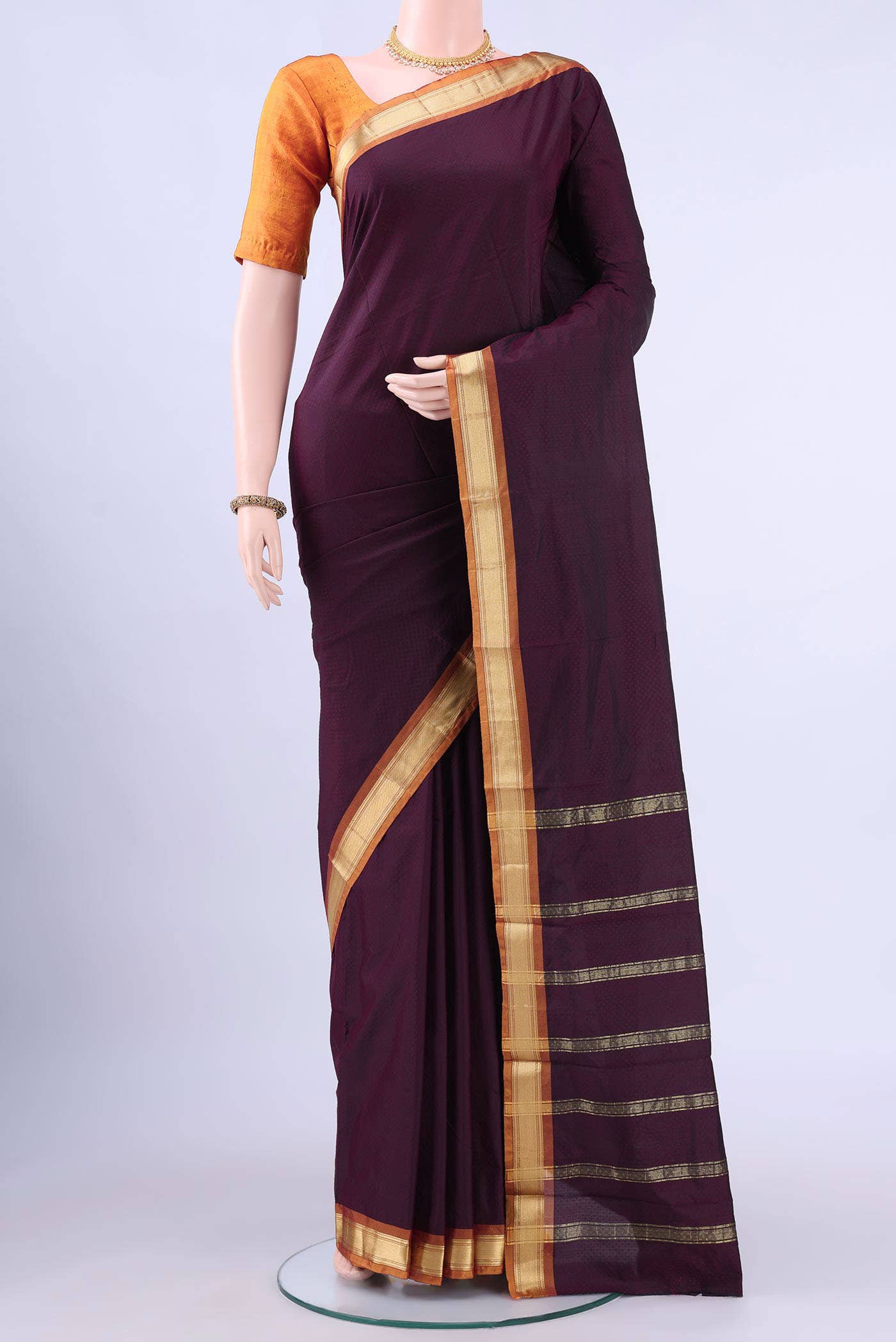 no Dual Tone Bangalore Silk Saree
