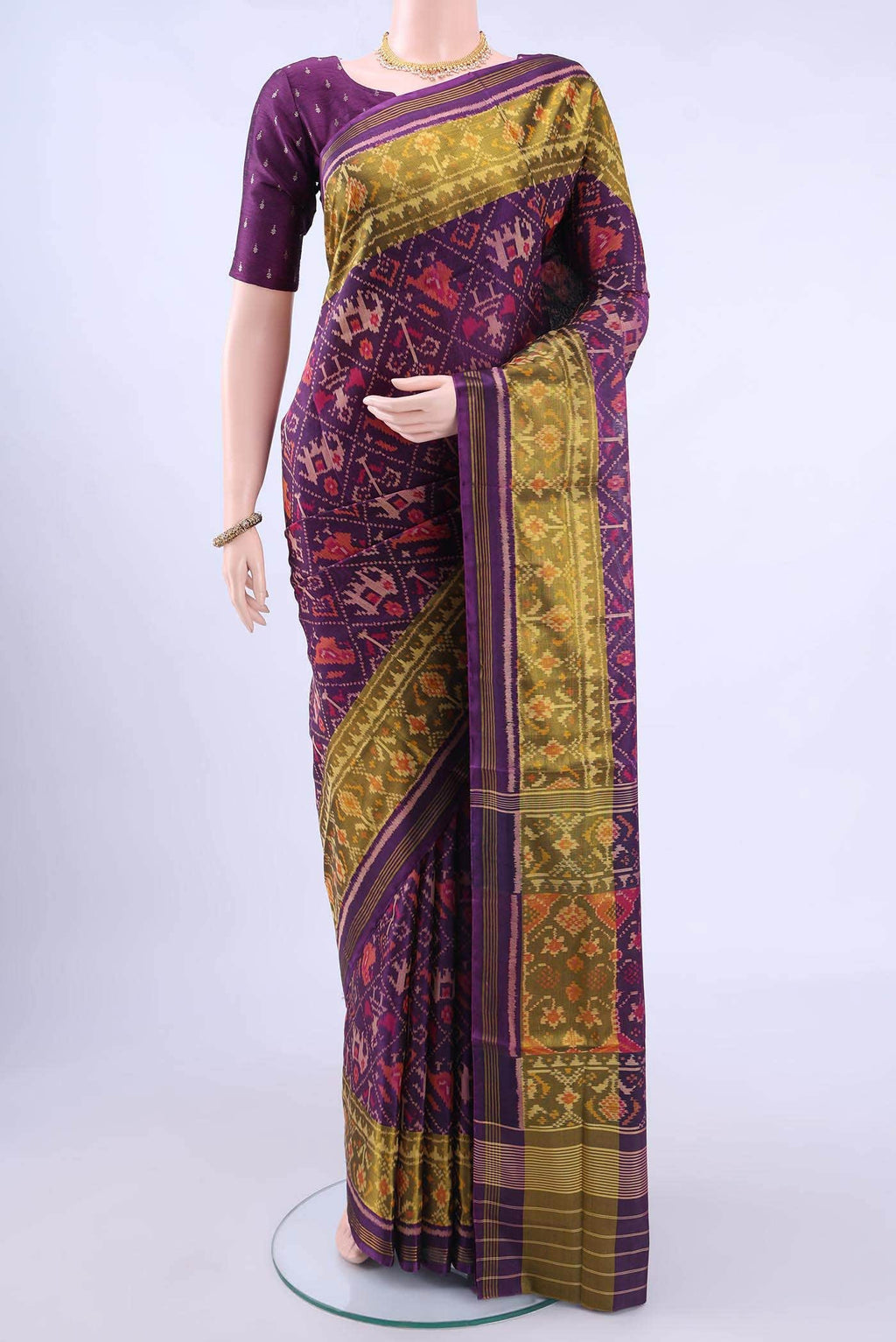 Burgundy Rajkot Patola Silk Saree