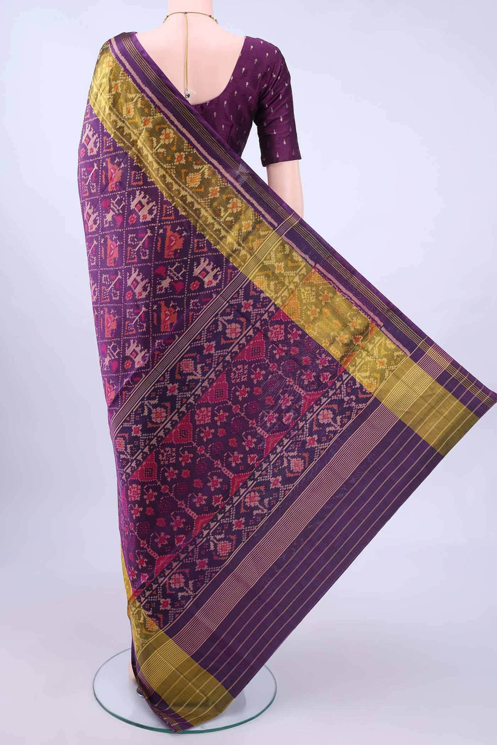 Burgundy Rajkot Patola Silk Saree