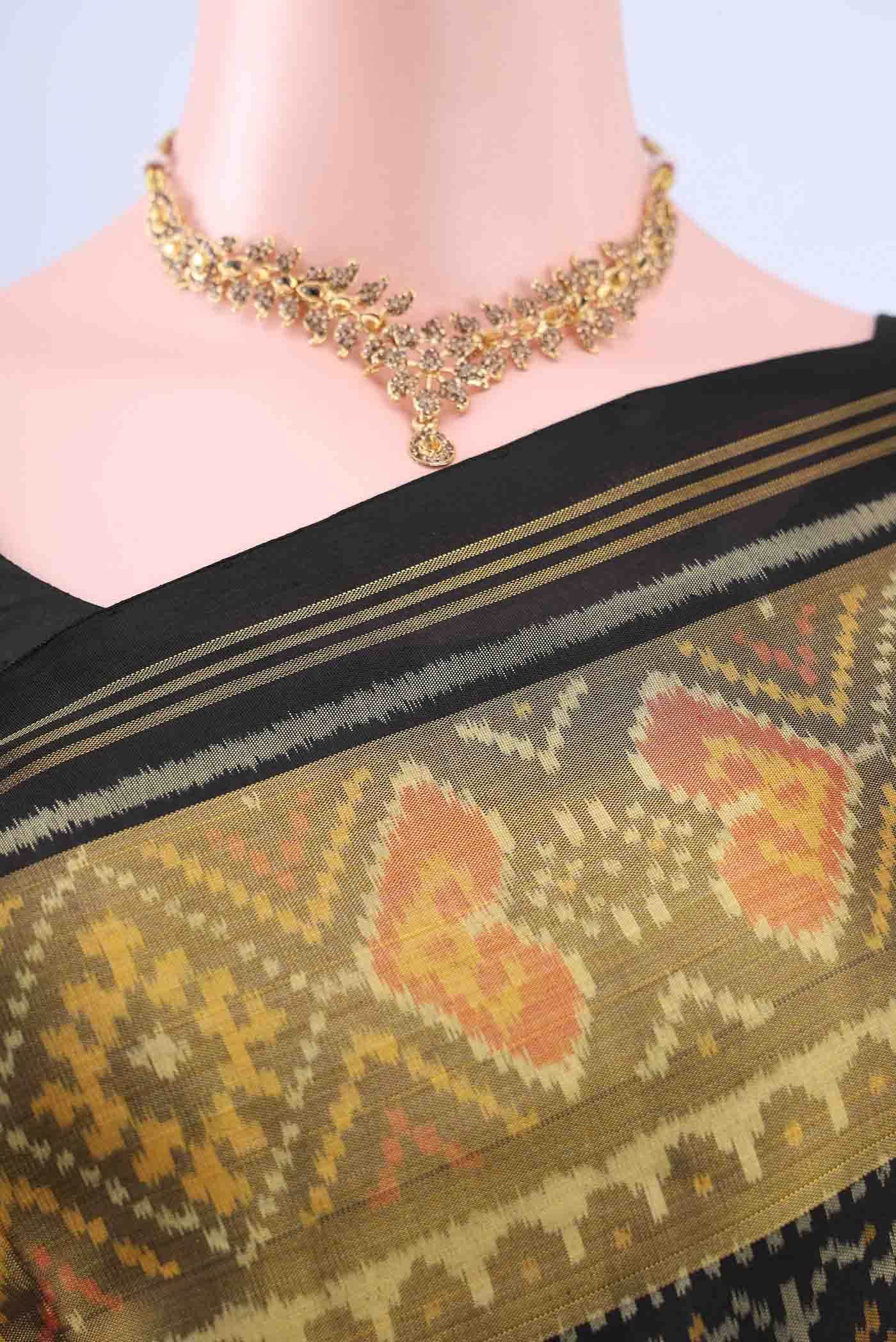 Black Rajkot Patola Silk Saree