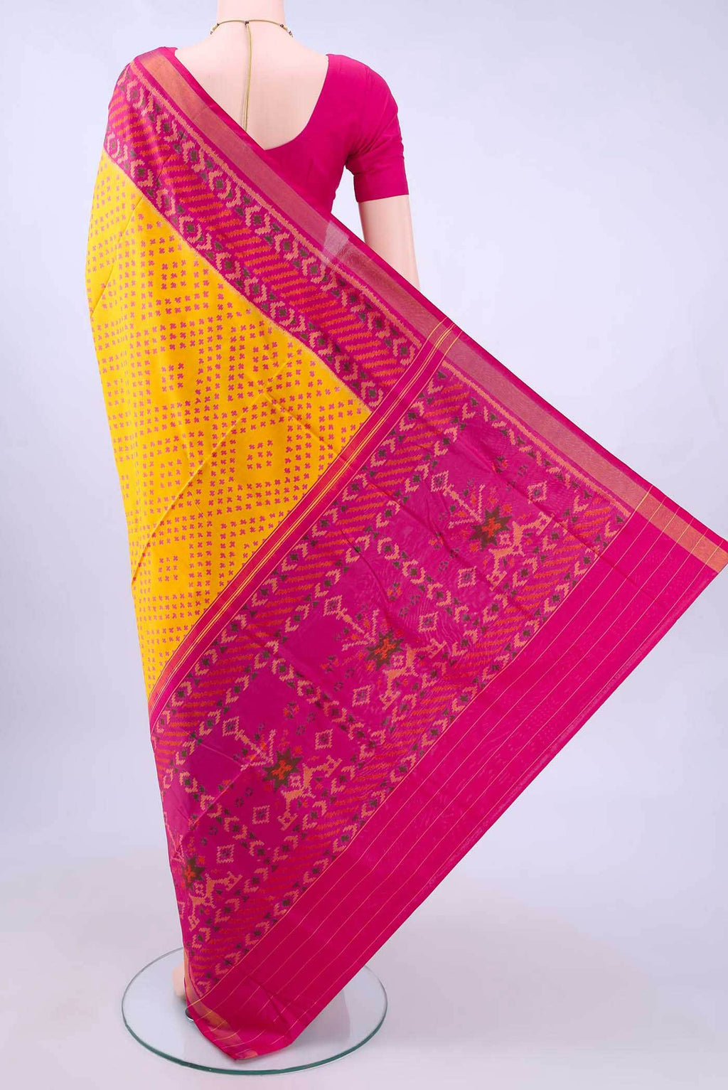 Lemon Yellow Rajkot Patola Silk Saree