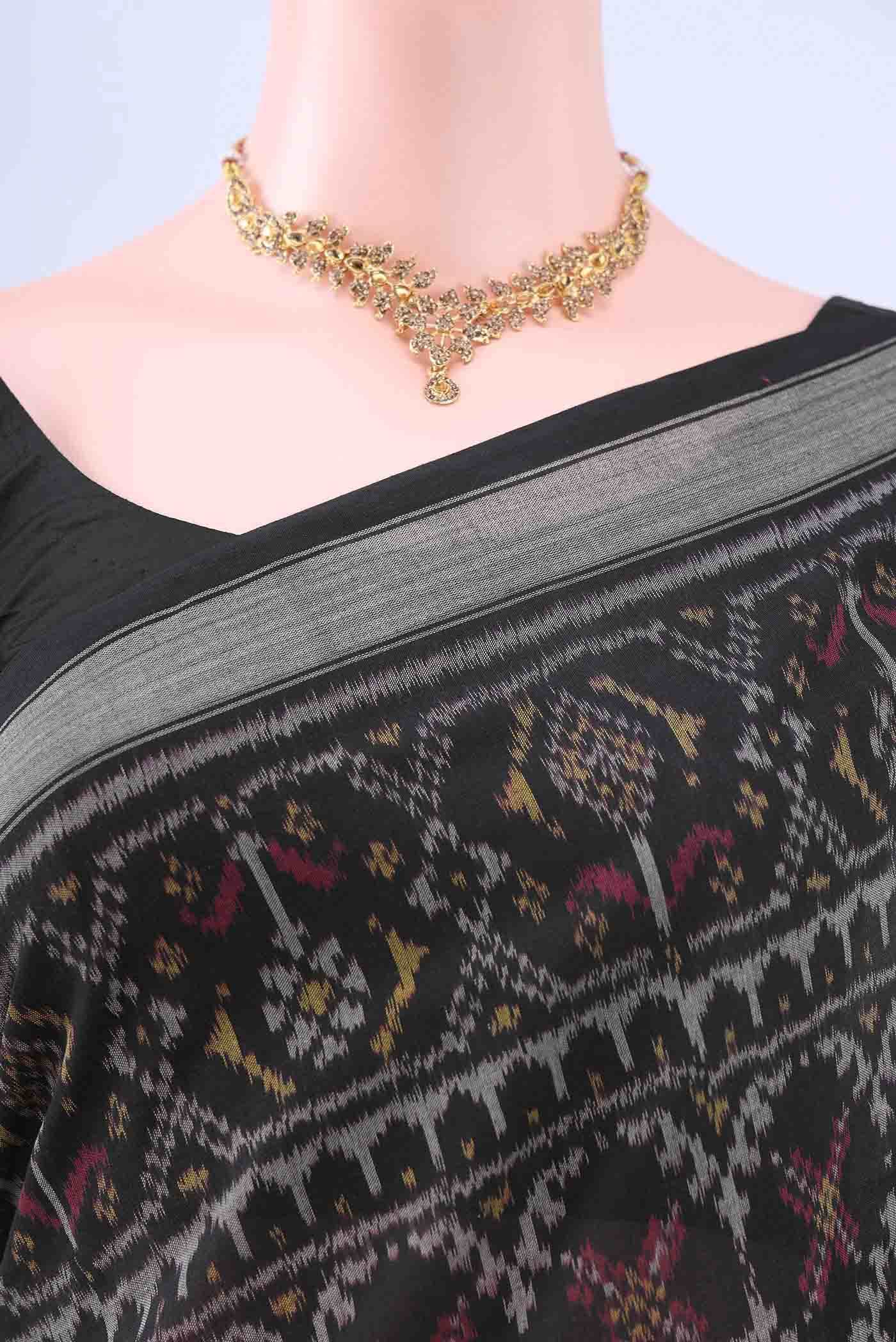 Black Rajkot Patola Silk Saree