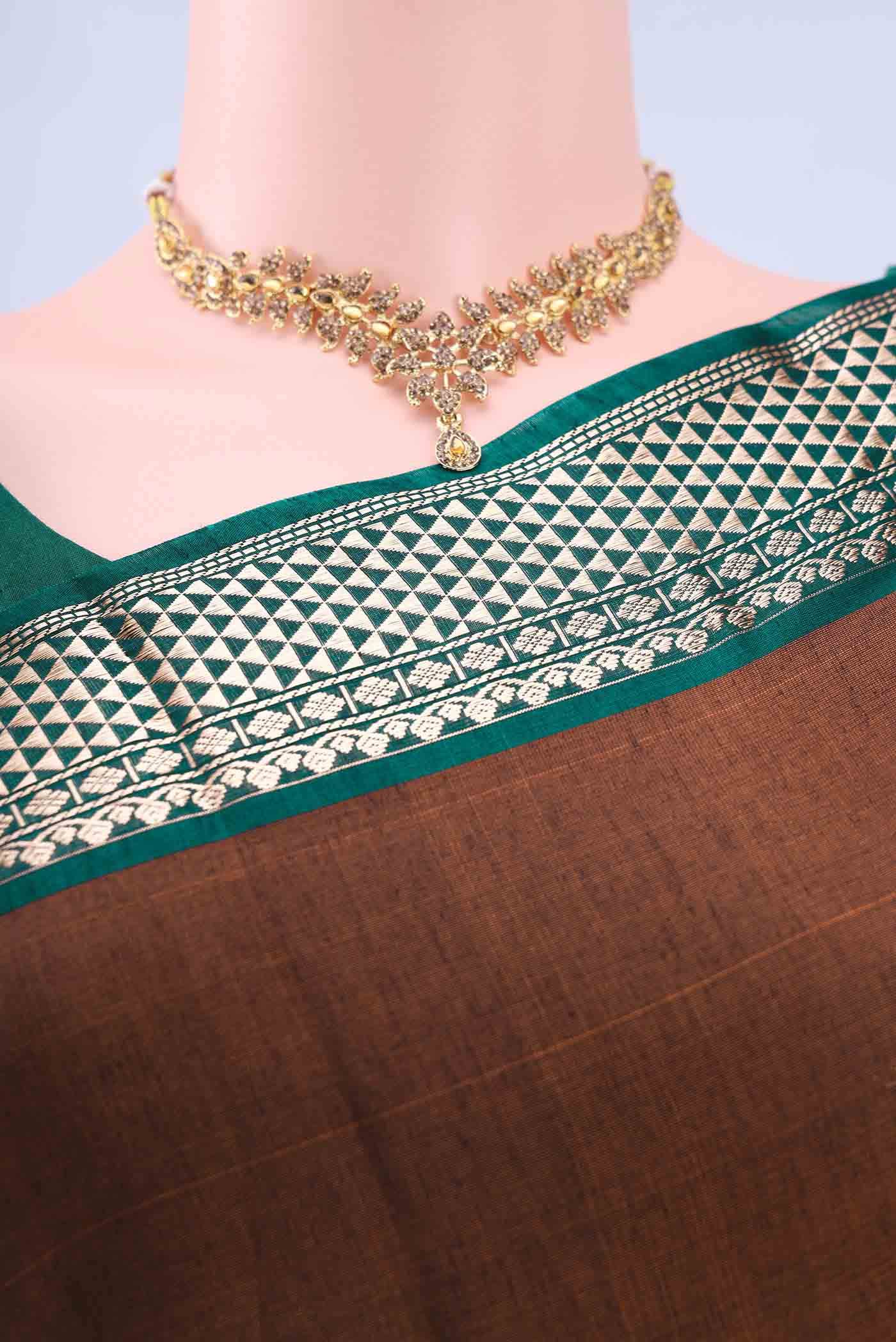 Bronze Kora Cotton Saree