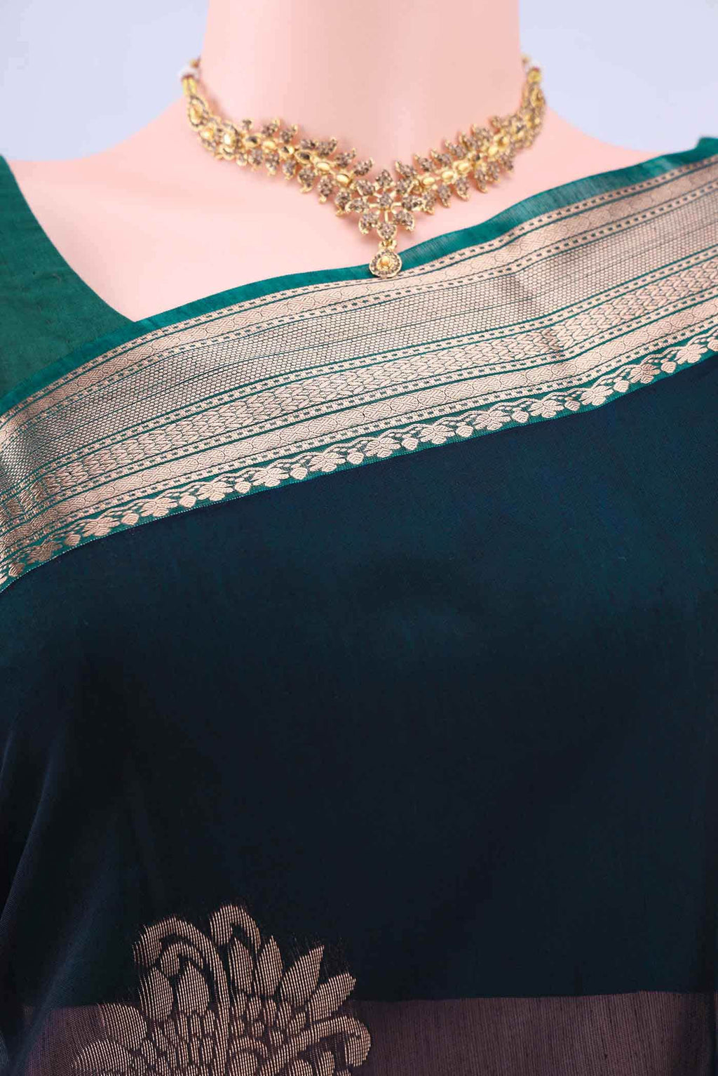 Black Kora Cotton Saree