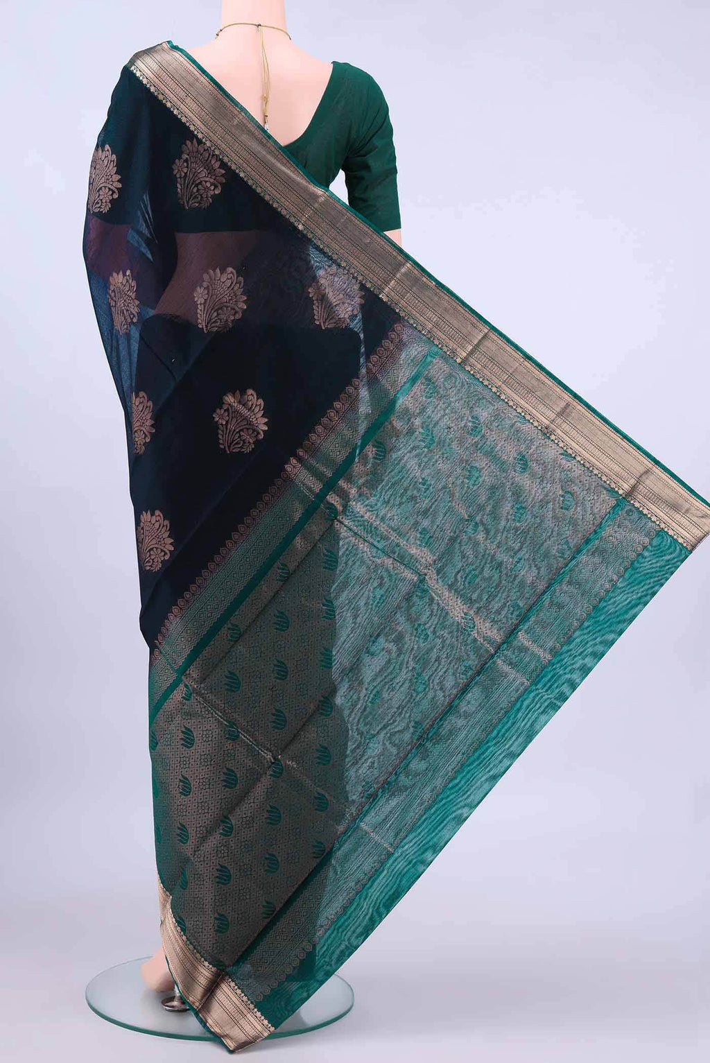Black Kora Cotton Saree