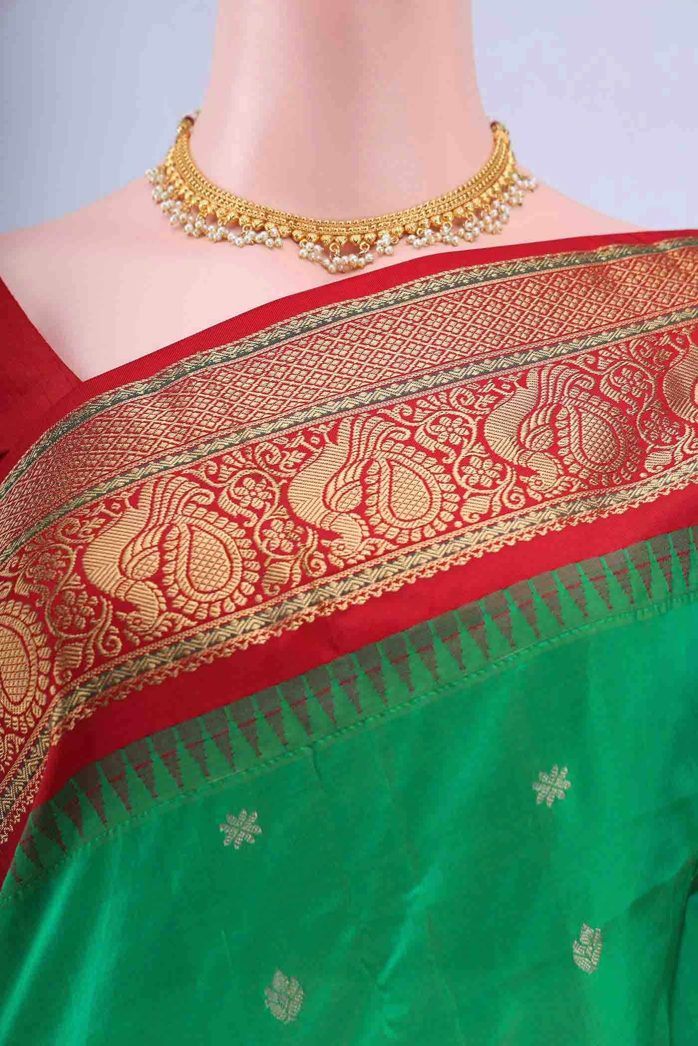 Sea Green Bangalore Silk Saree