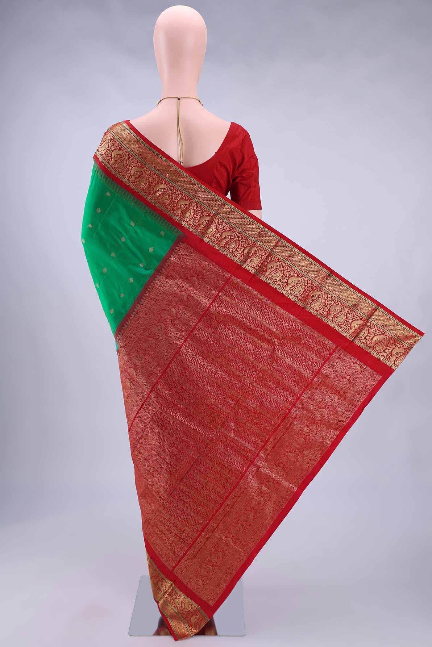 Sea Green Bangalore Silk Saree