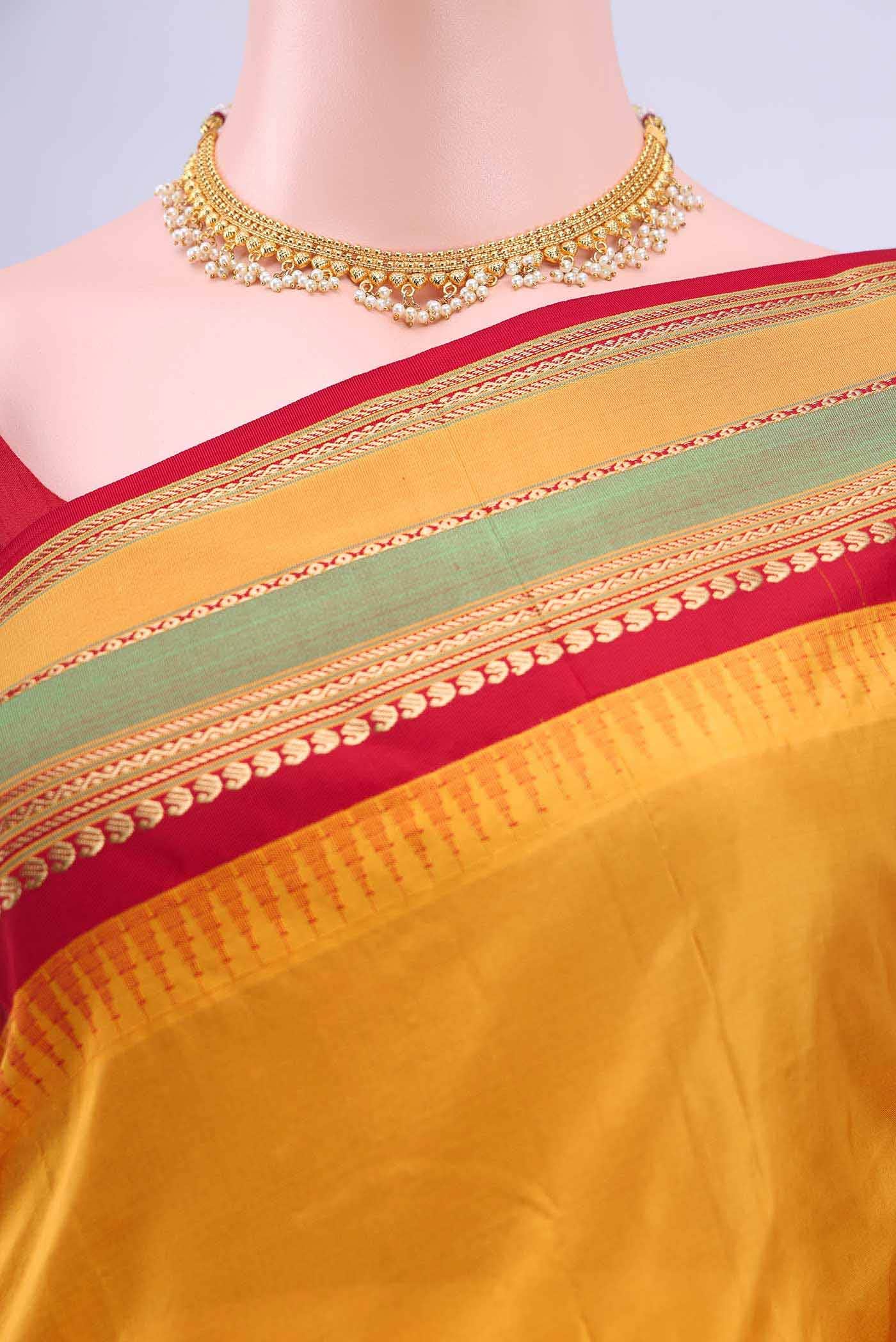 Mustard Blended Bangalore Silk Saree