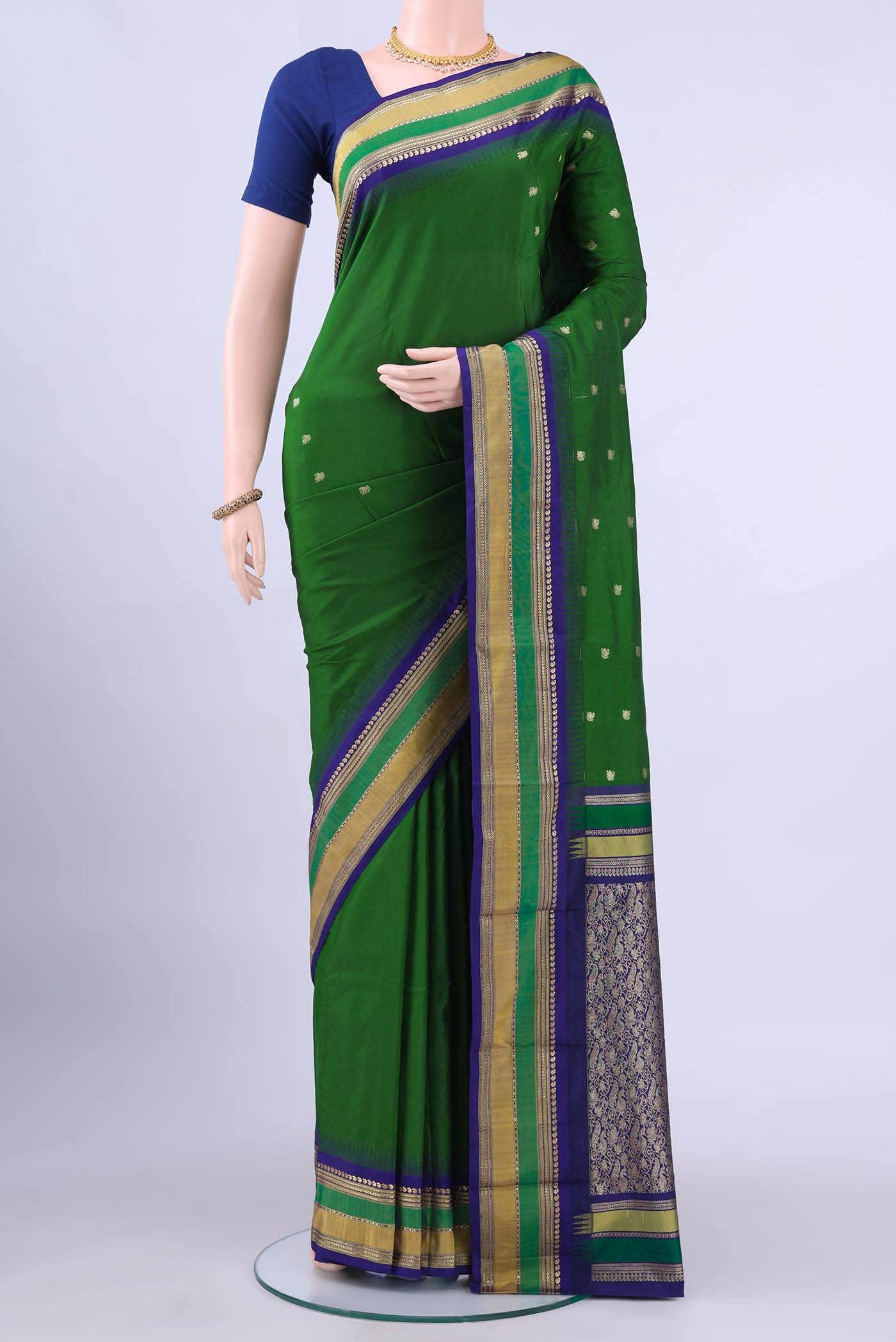no Dual Tone Bangalore Silk Saree