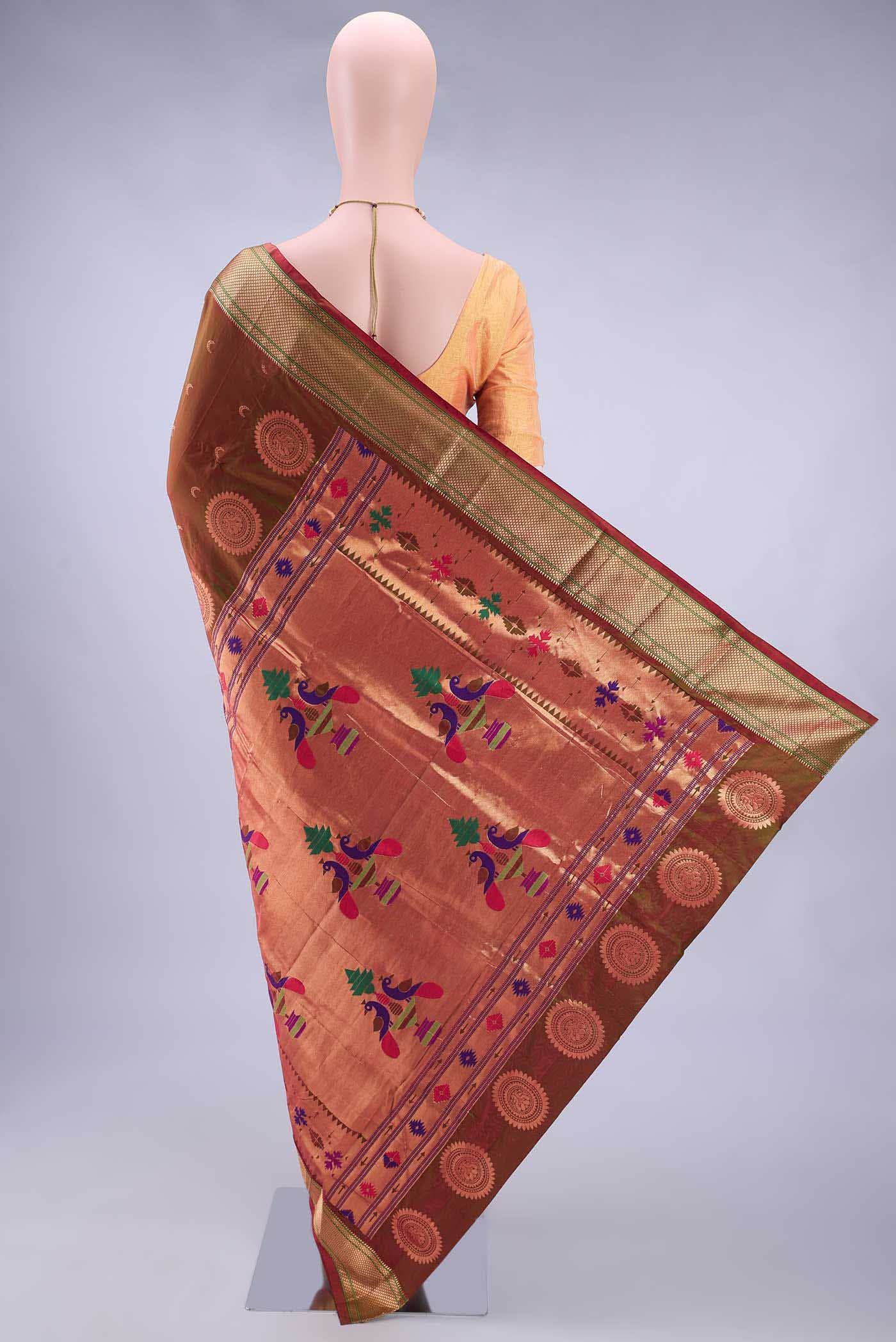 multi Dual Tone Bangalore Silk Saree
