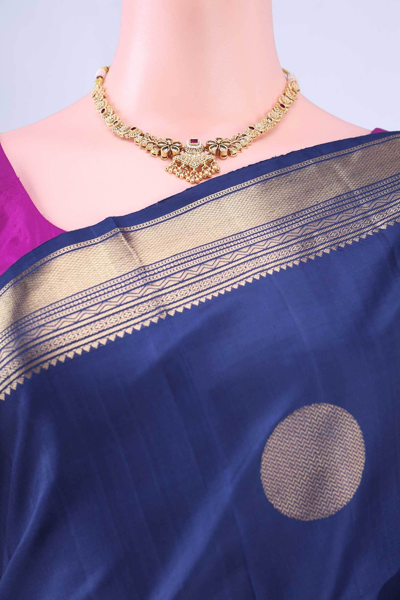 Navy Blue Soft Silk Saree