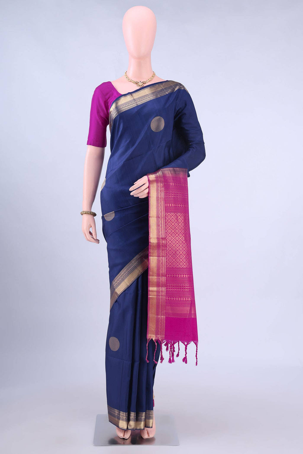 Navy Blue Soft Silk Saree