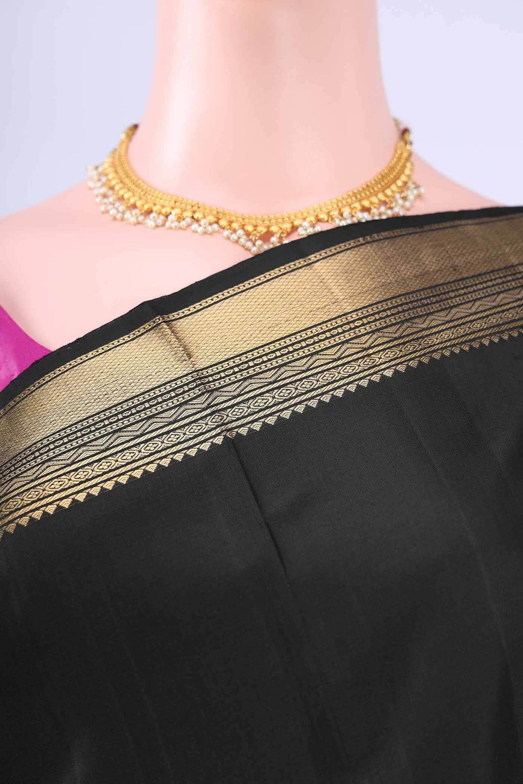 Black Dual Tone Soft Silk Saree