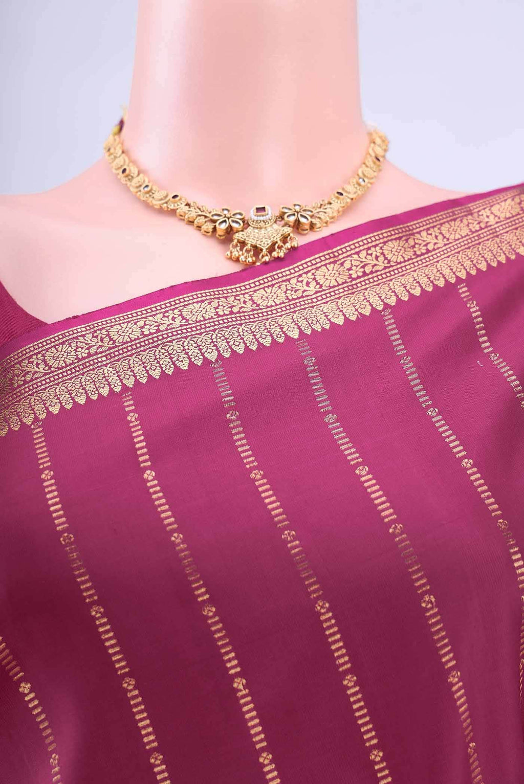 Maroon Dual Tone Soft Silk Saree