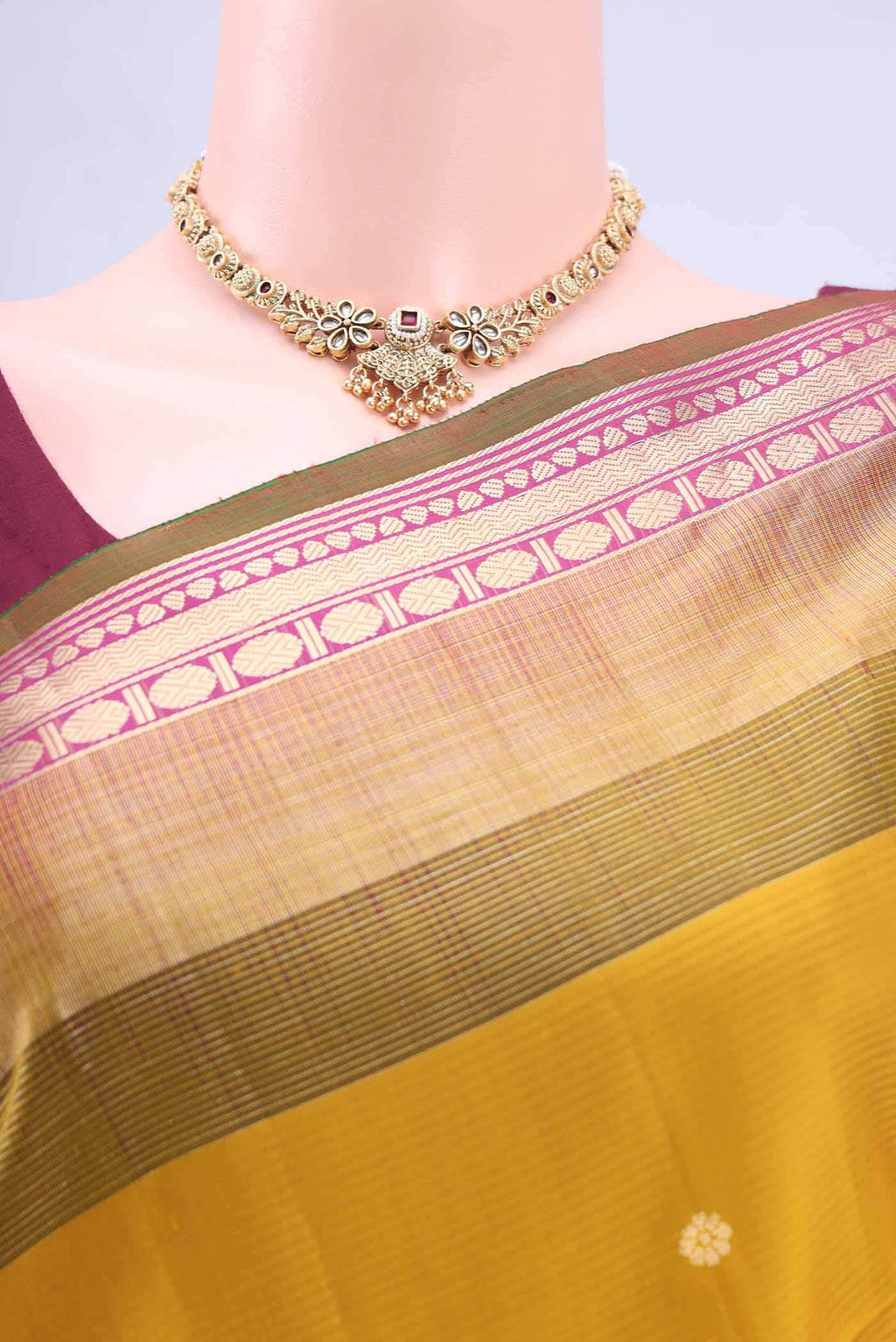 Mustard Soft Silk Saree