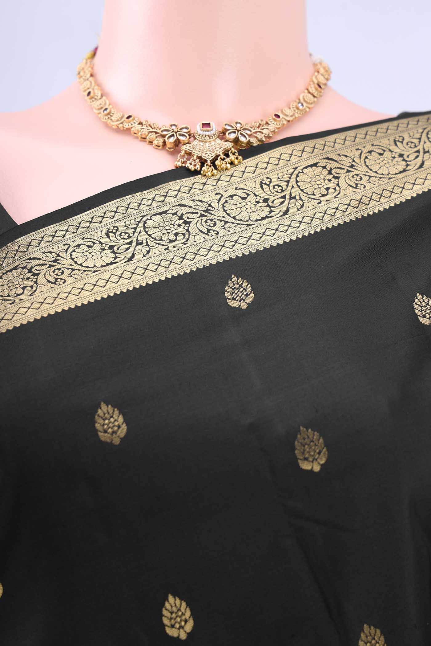 Black Soft Silk Saree