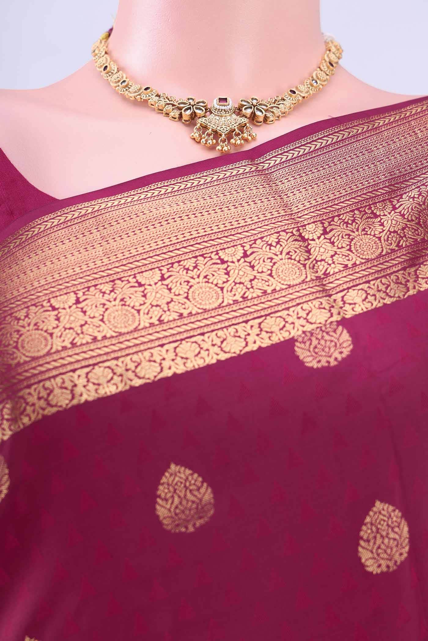 Deep Red Soft Silk Saree