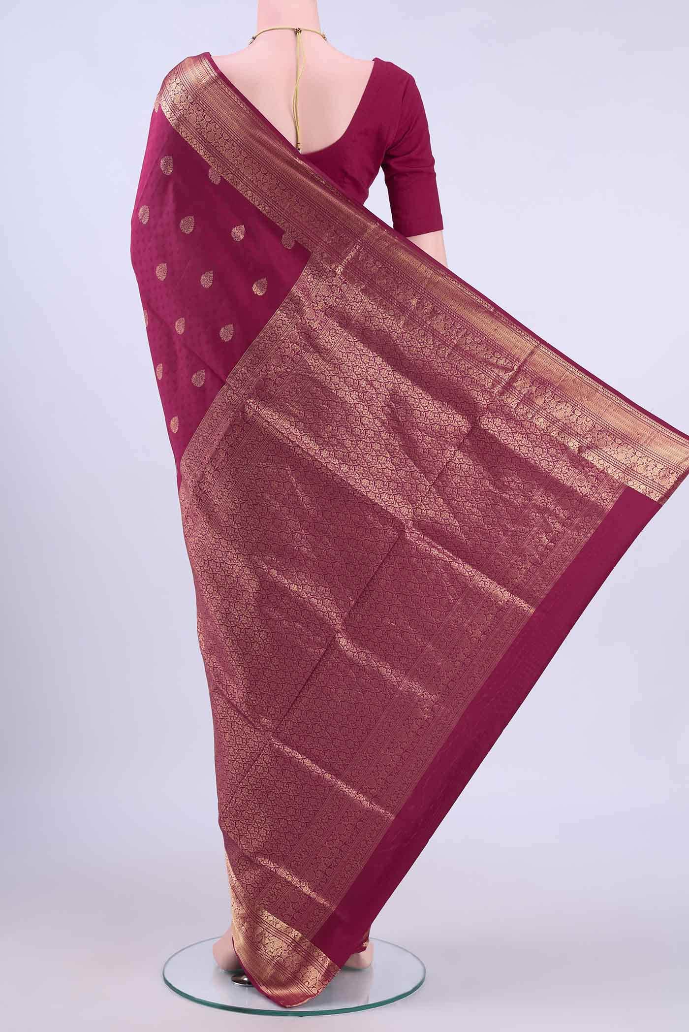 Deep Red Soft Silk Saree